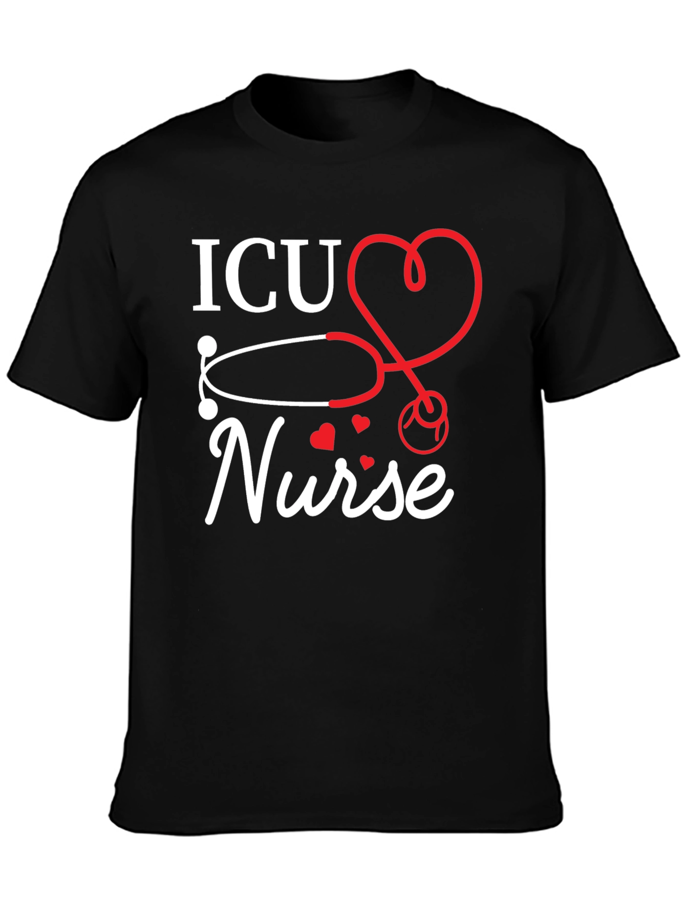 ICU Nurse Stethoscope Heart T-Shirt