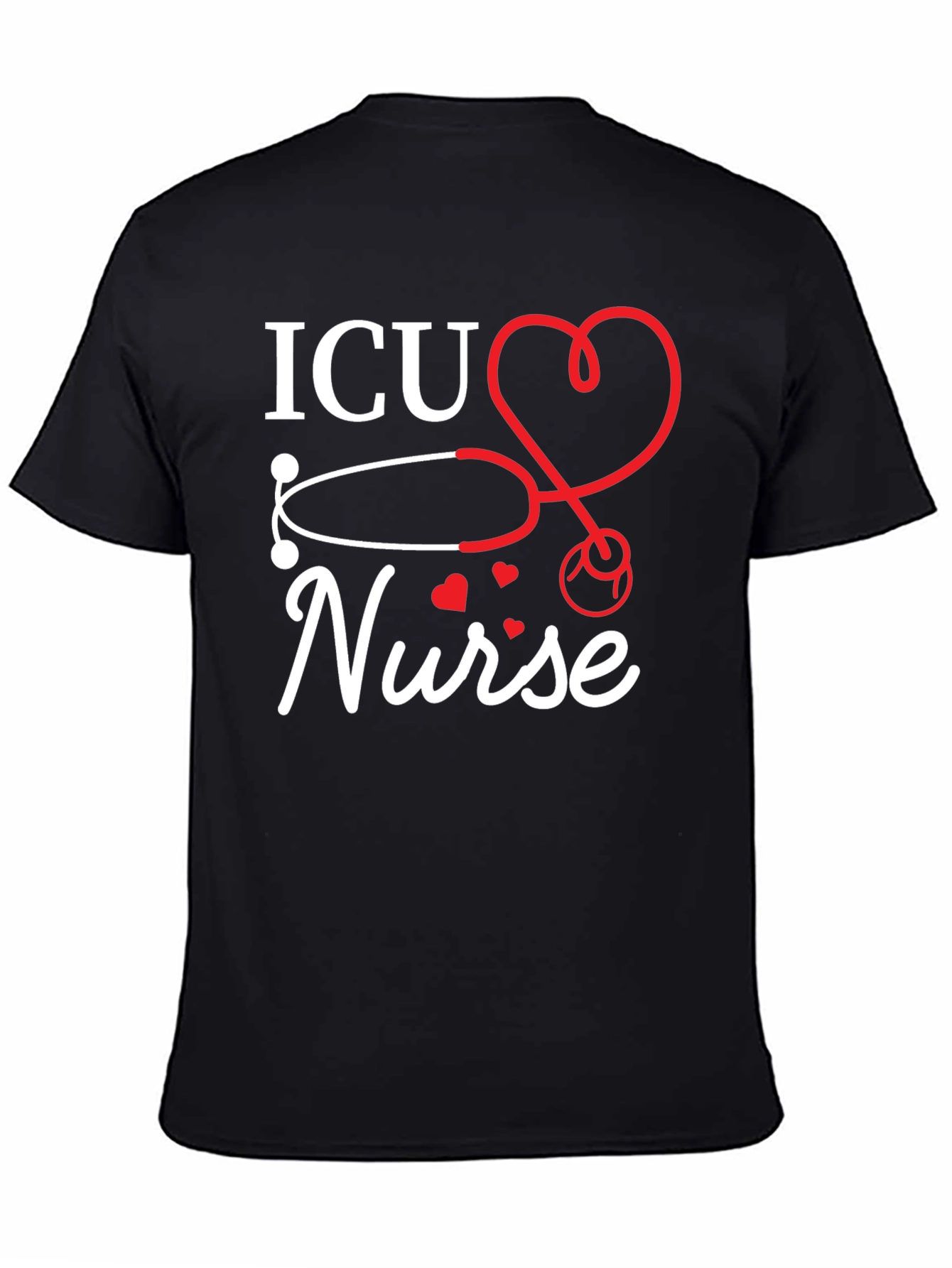 ICU Nurse Stethoscope Heart T-Shirt