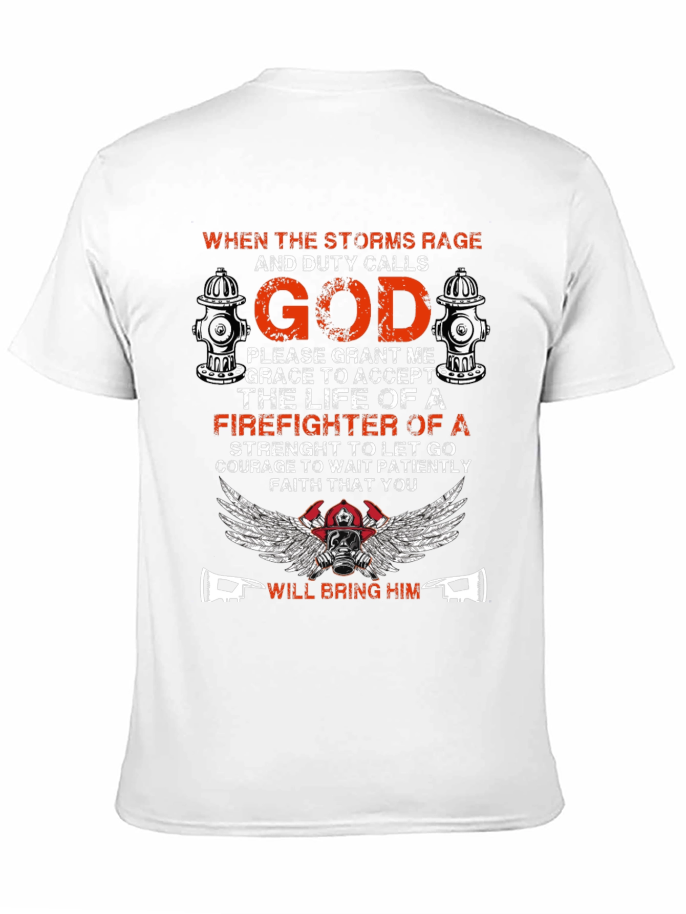 Firefighter God Graphic T-Shirt