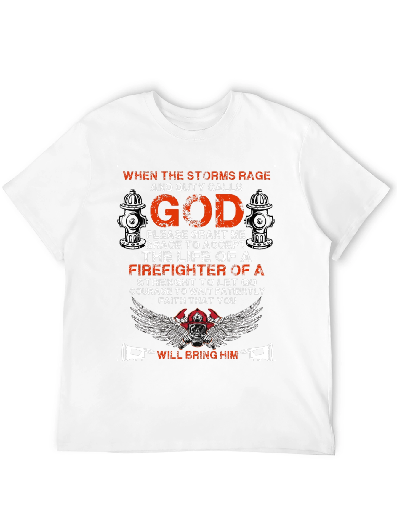Firefighter God Graphic T-Shirt