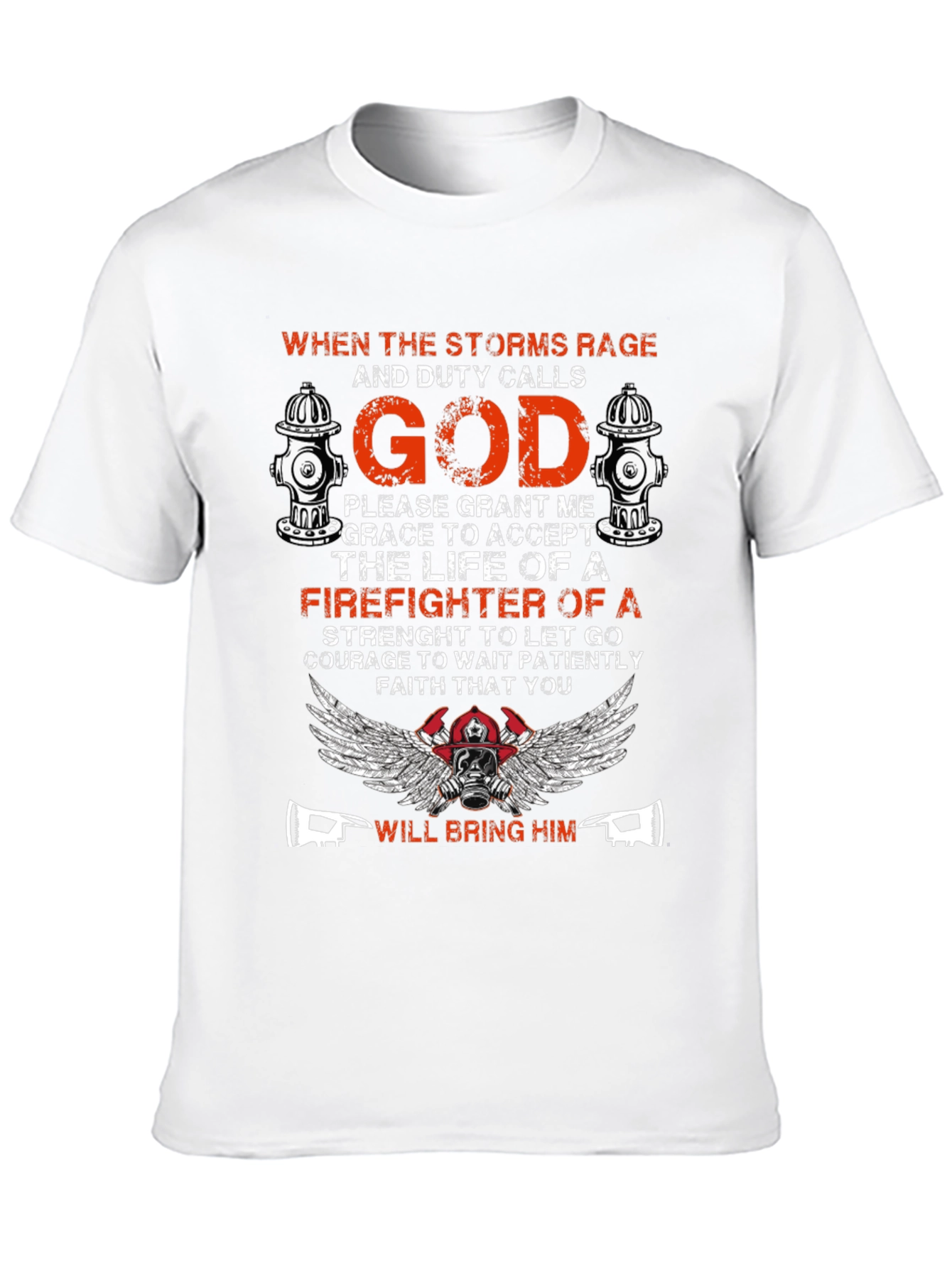Firefighter God Graphic T-Shirt