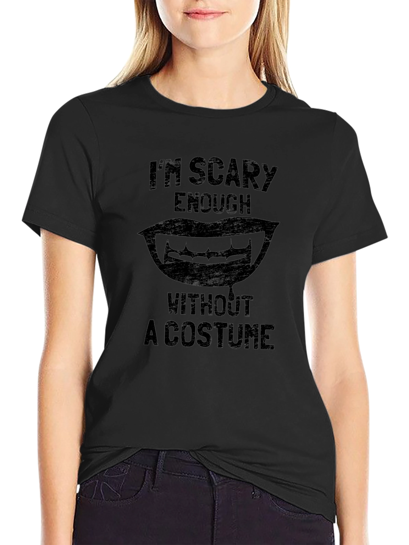 Scary Enough Vampire Graphic T-Shirt