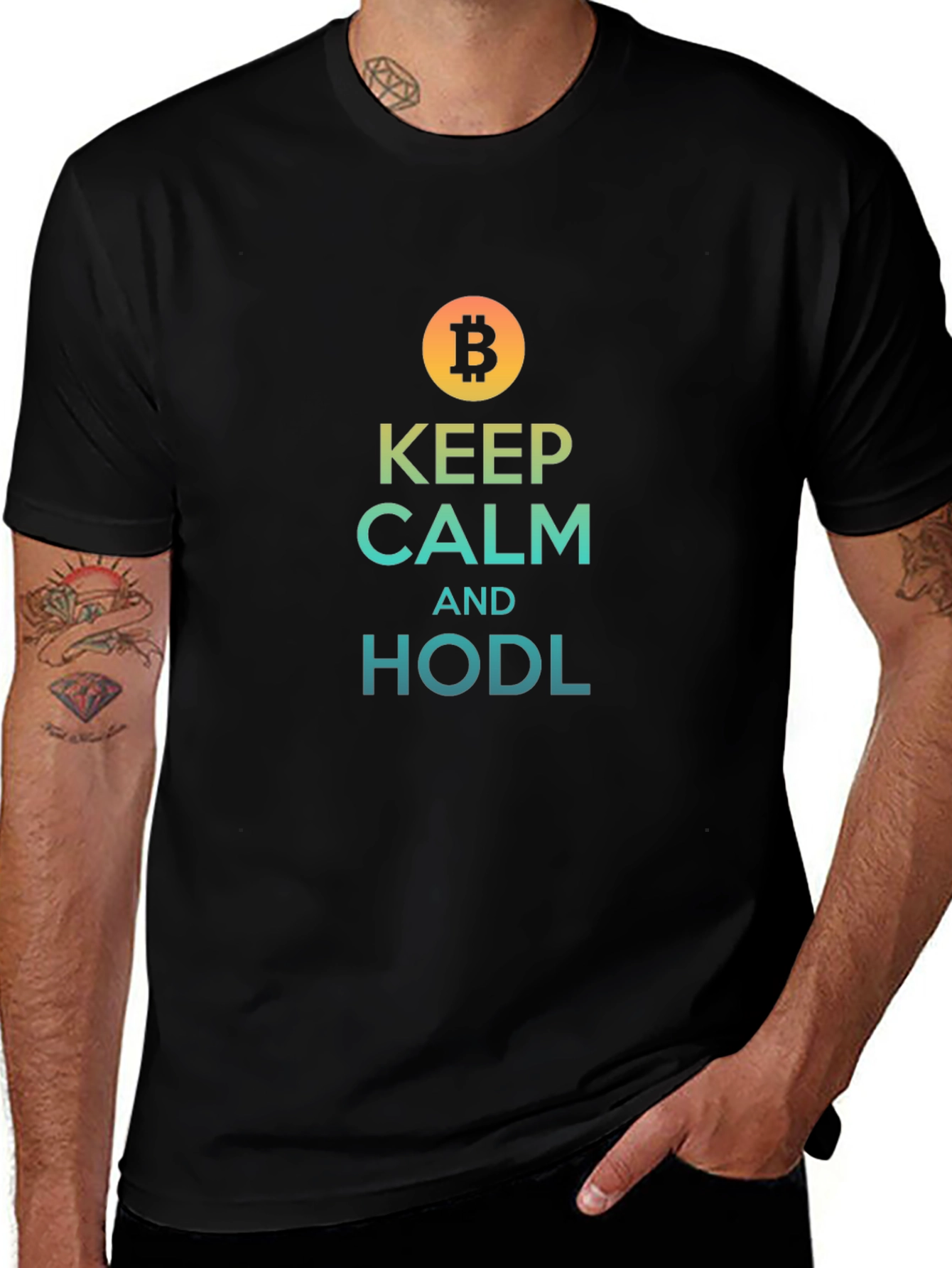 Keep Calm and HODL Bitcoin Crypto T-Shirt