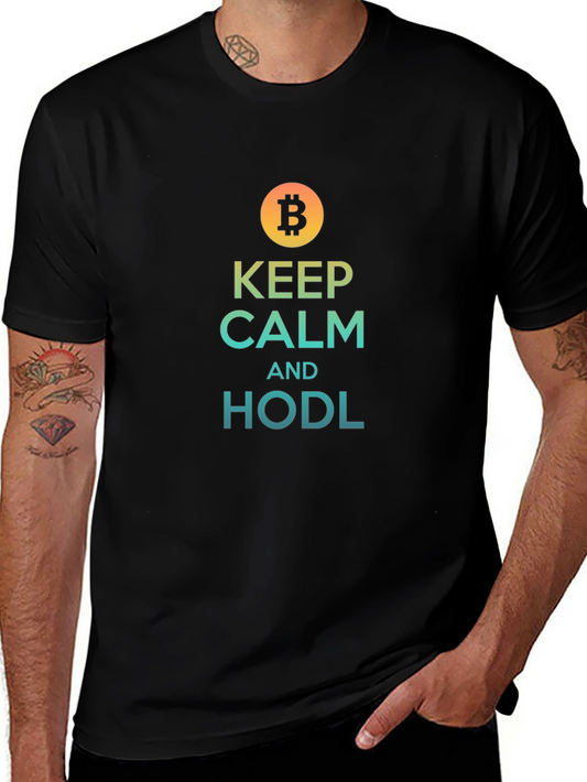 Keep Calm and HODL Bitcoin Crypto T-Shirt