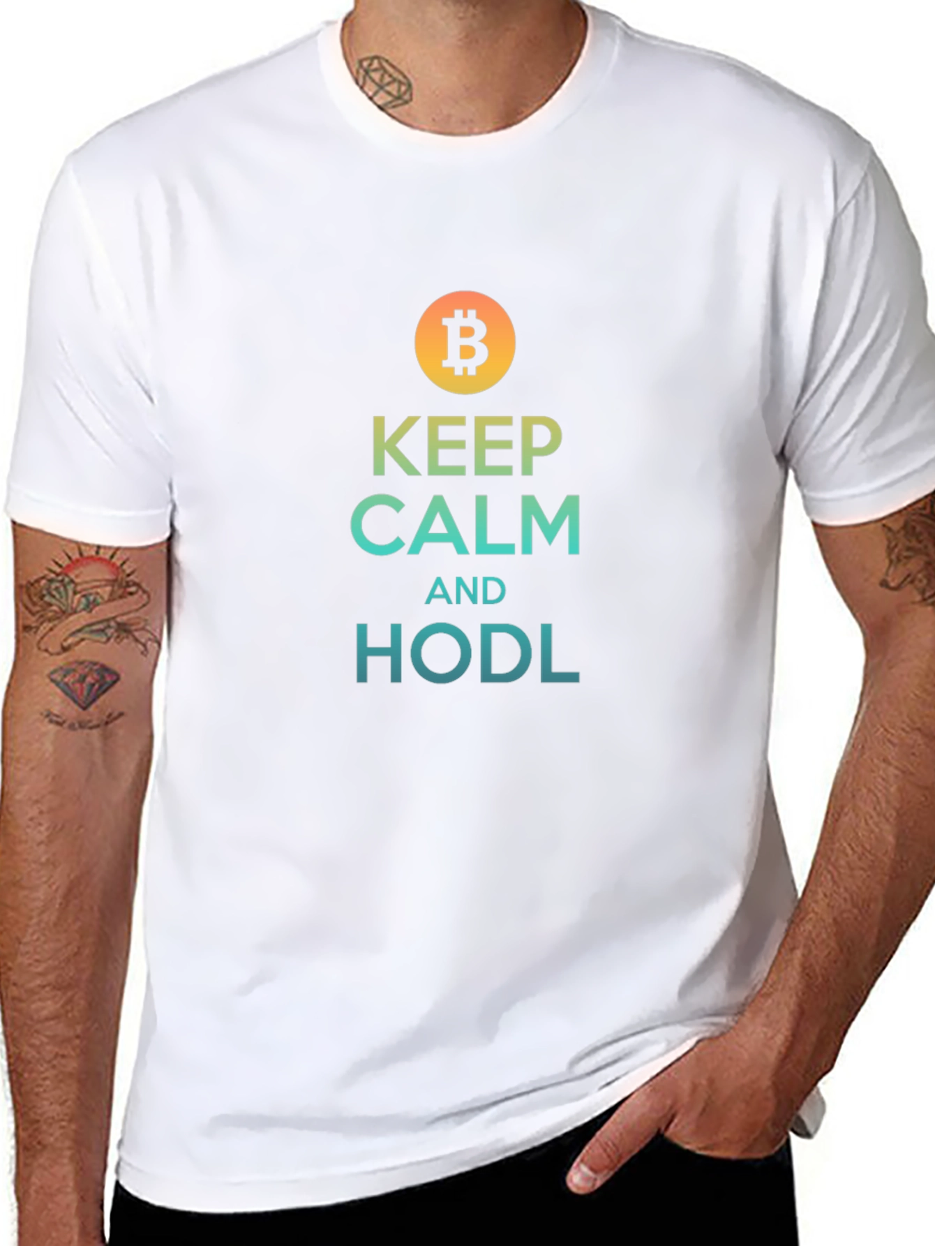 Keep Calm and HODL Bitcoin Crypto T-Shirt