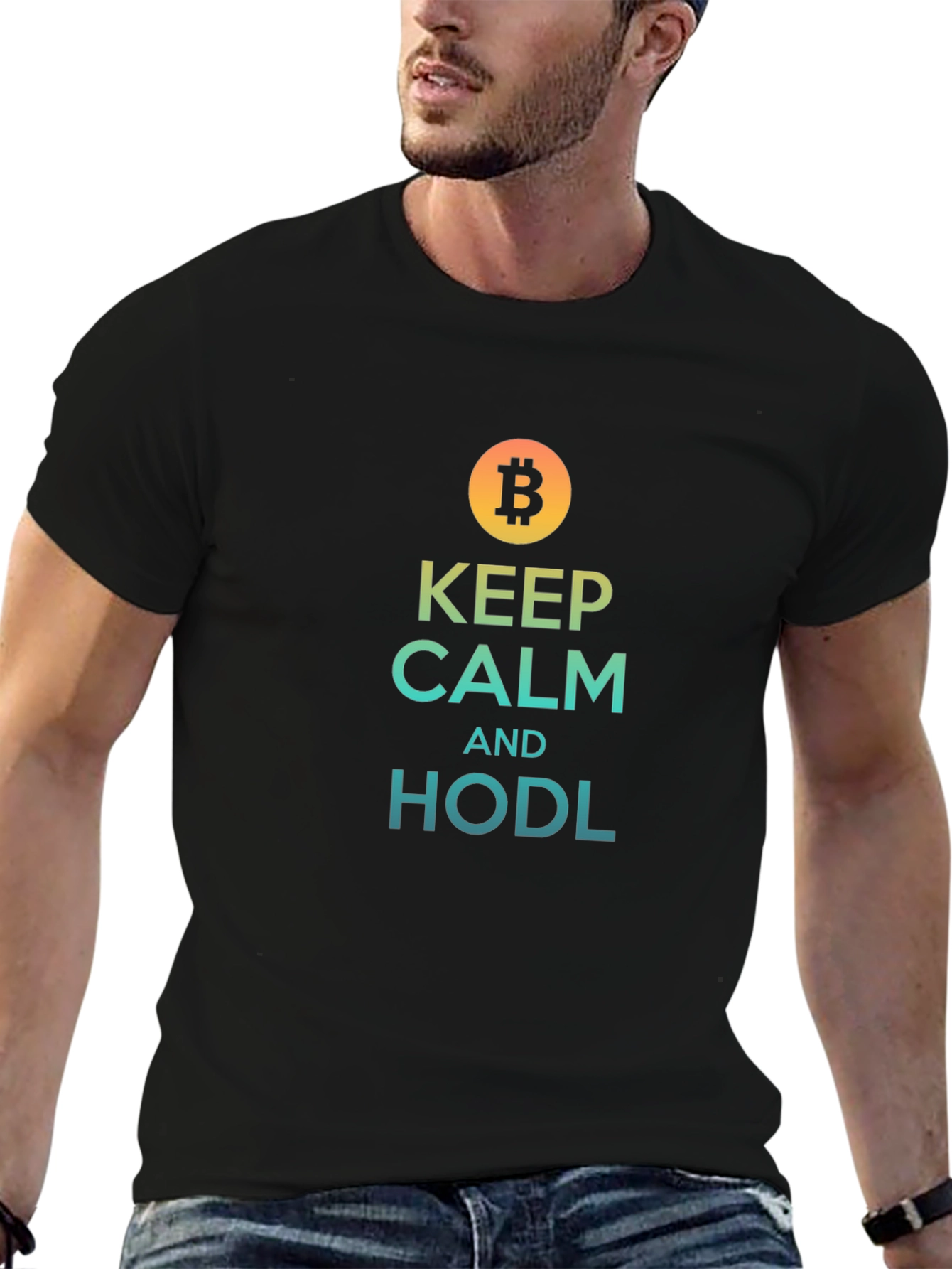 Keep Calm and HODL Bitcoin Crypto T-Shirt