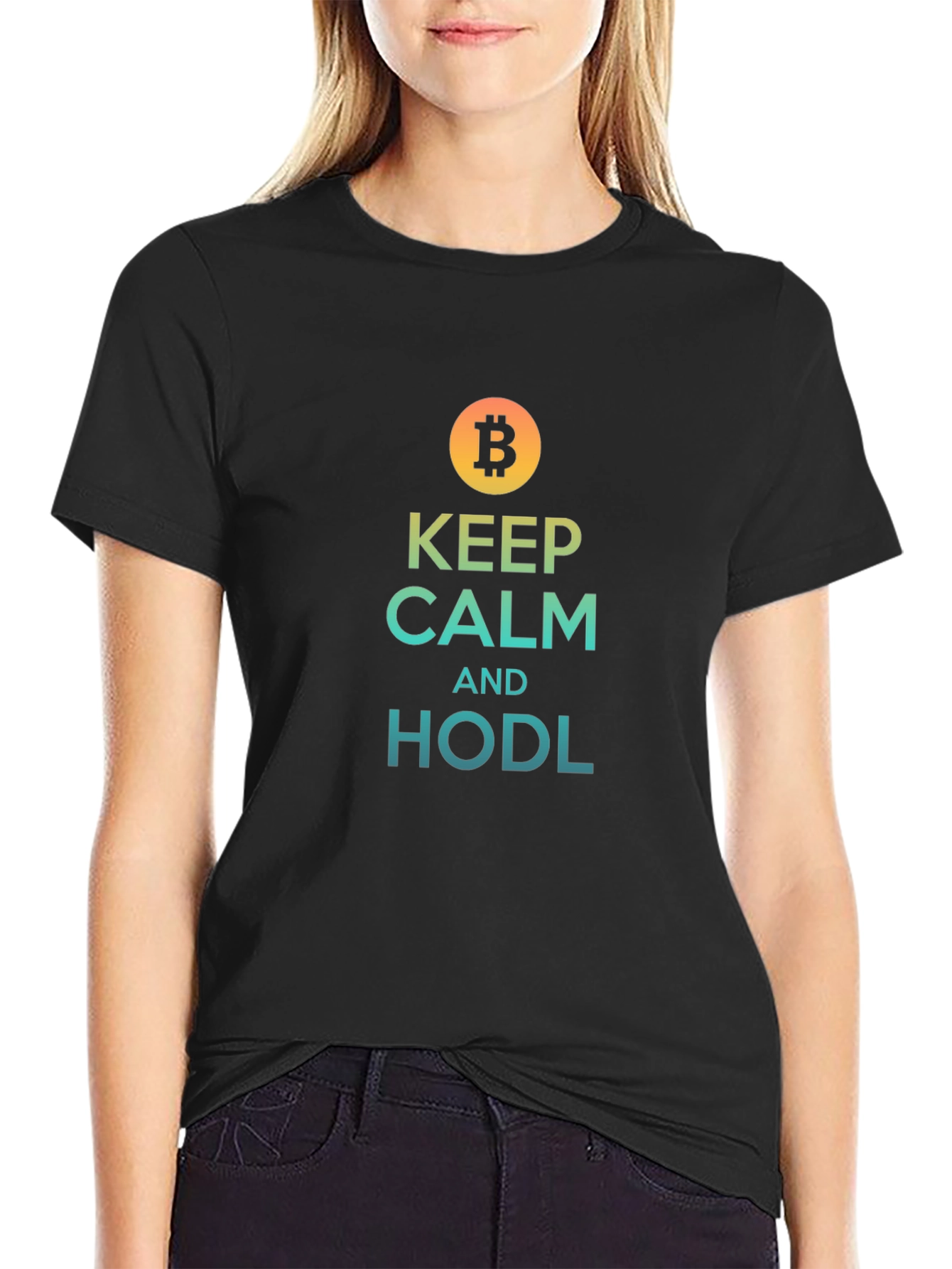 Keep Calm and HODL Bitcoin Crypto T-Shirt