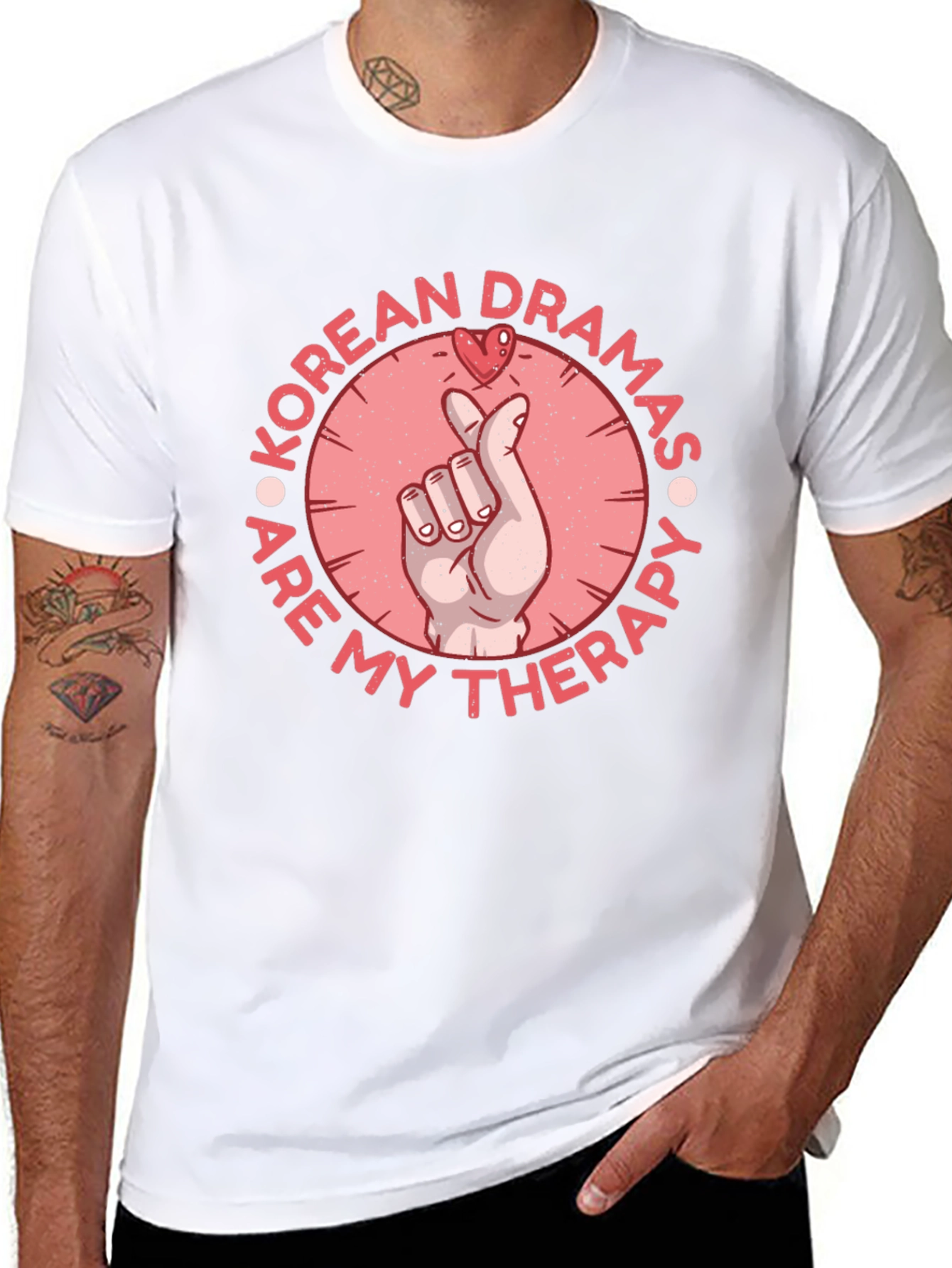 Korean Drama Therapy T-Shirt - Snapping Finger Heart