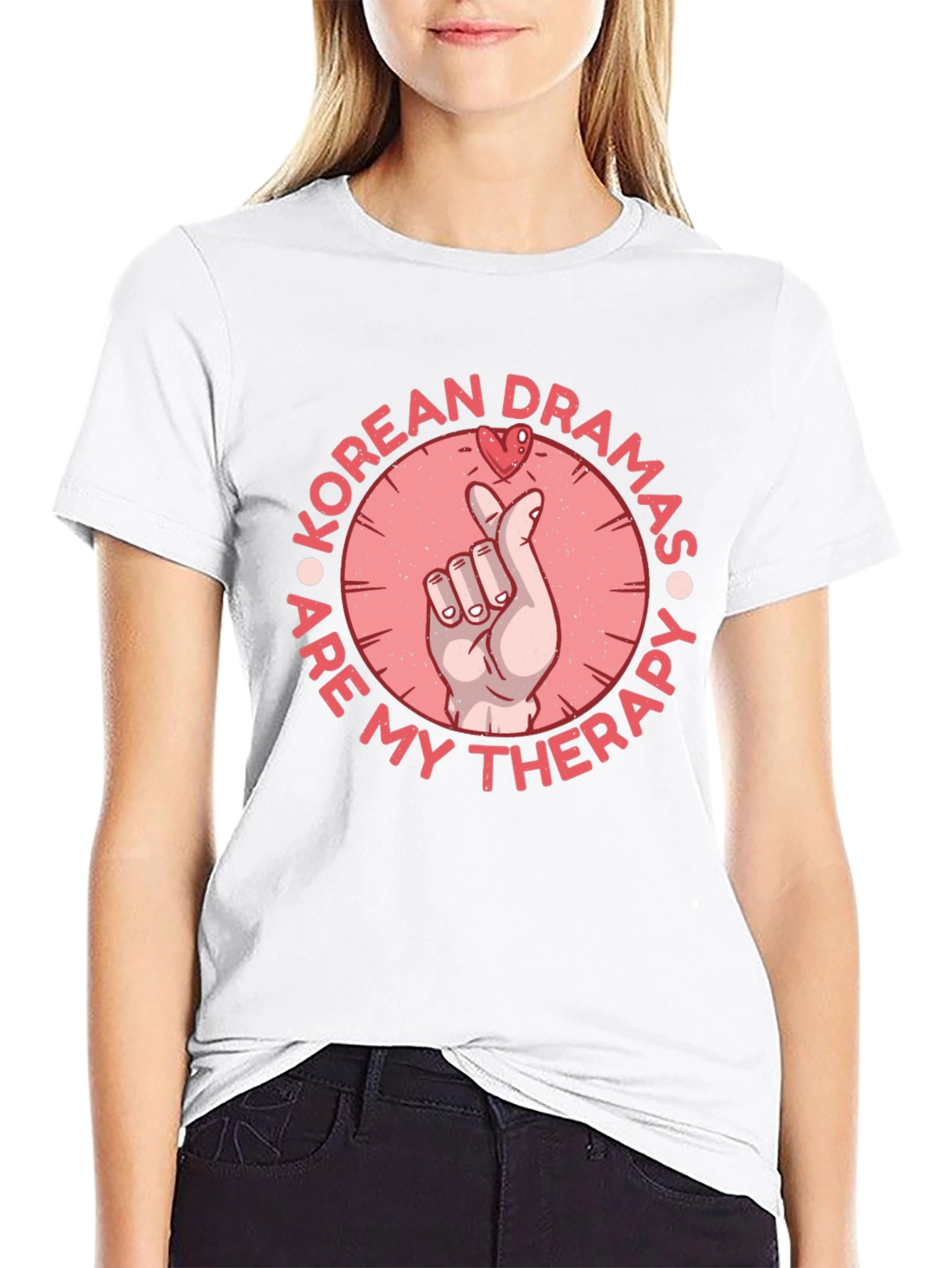 Korean Drama Therapy T-Shirt - Snapping Finger Heart