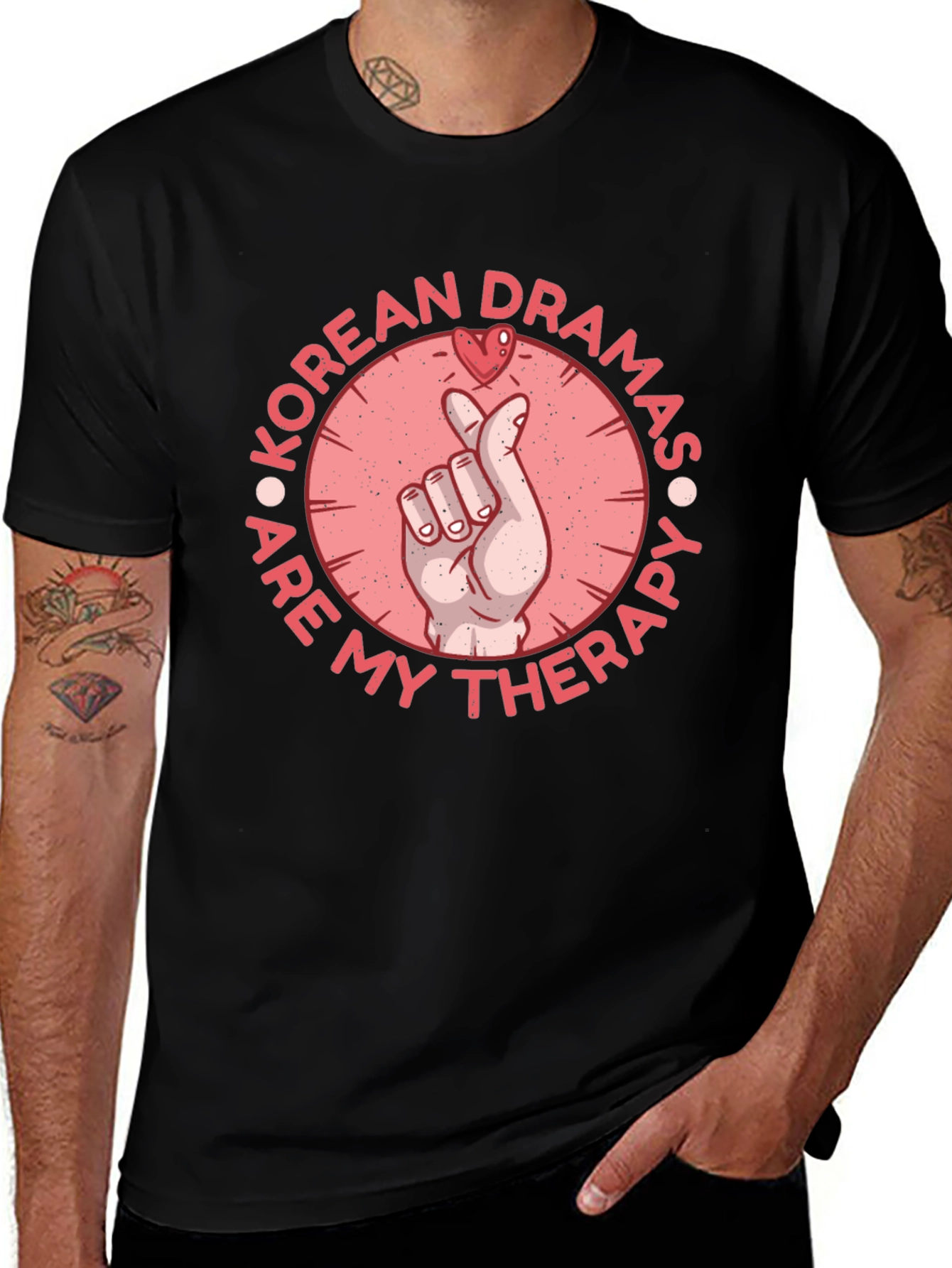 Korean Drama Therapy T-Shirt - Snapping Finger Heart