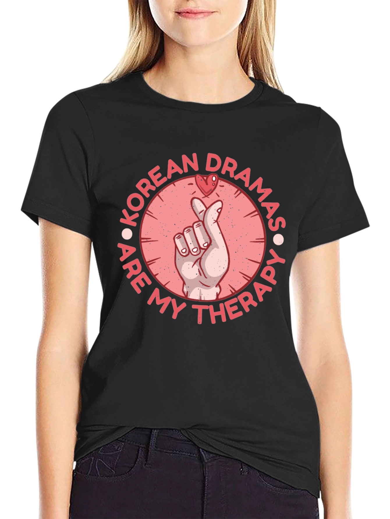Korean Drama Therapy T-Shirt - Snapping Finger Heart