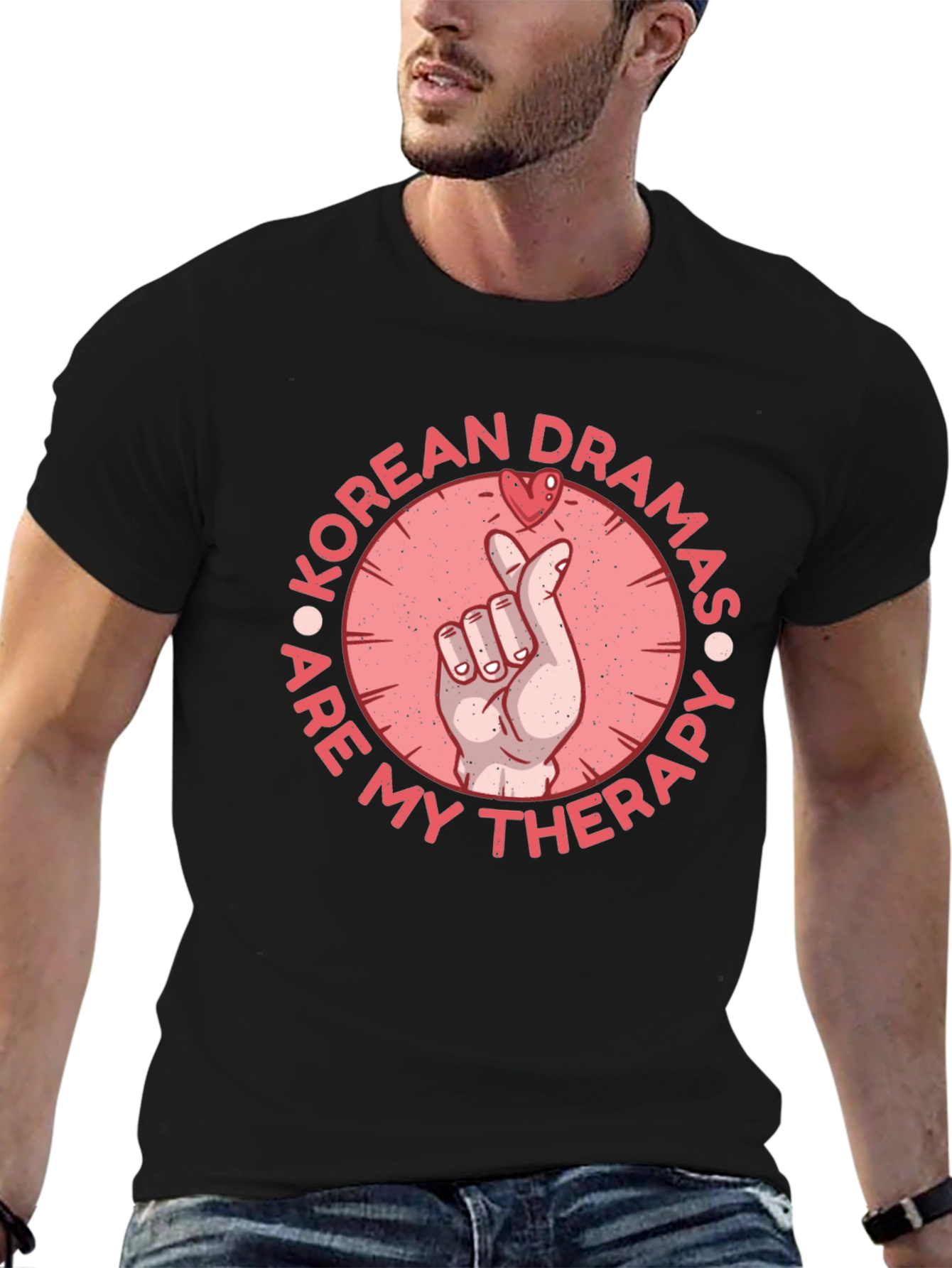 Korean Drama Therapy T-Shirt - Snapping Finger Heart