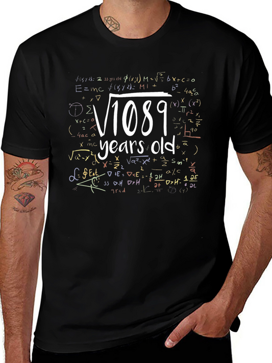 Math Formula Age T-Shirt: √1089 Years Old - Funny Birthday Tee