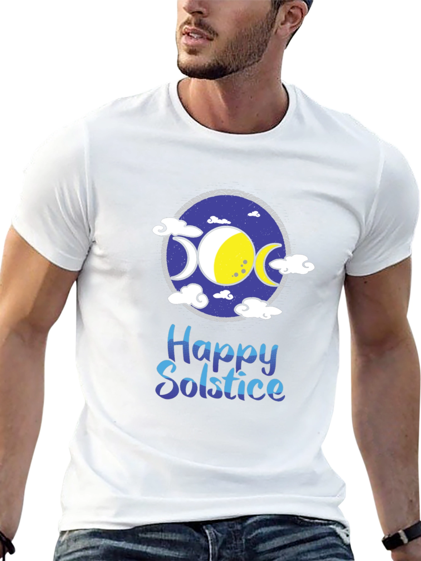 Happy Solstice Graphic T-Shirt - Black
