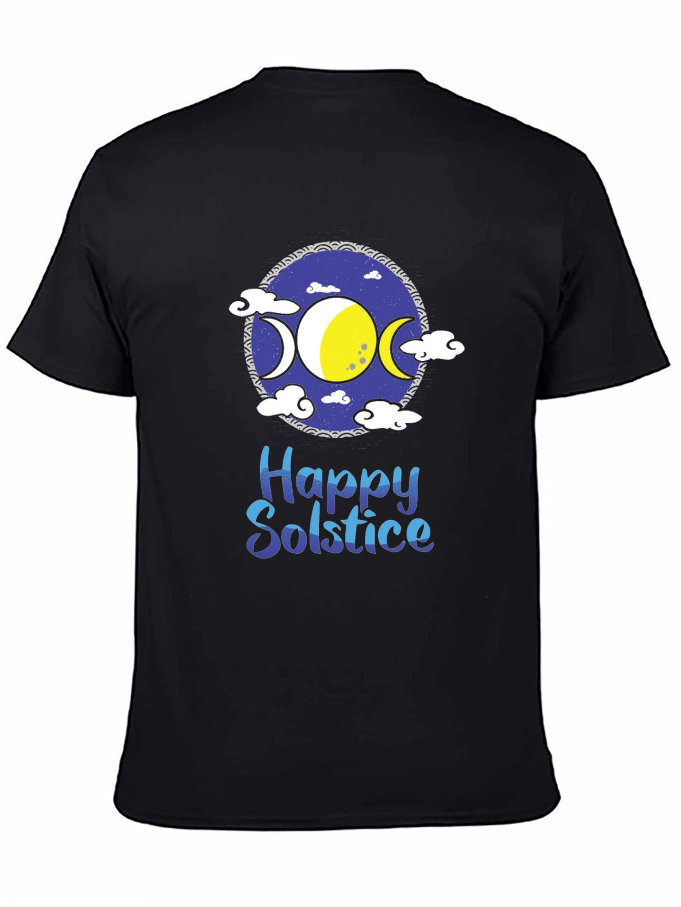 Happy Solstice Graphic T-Shirt - Black
