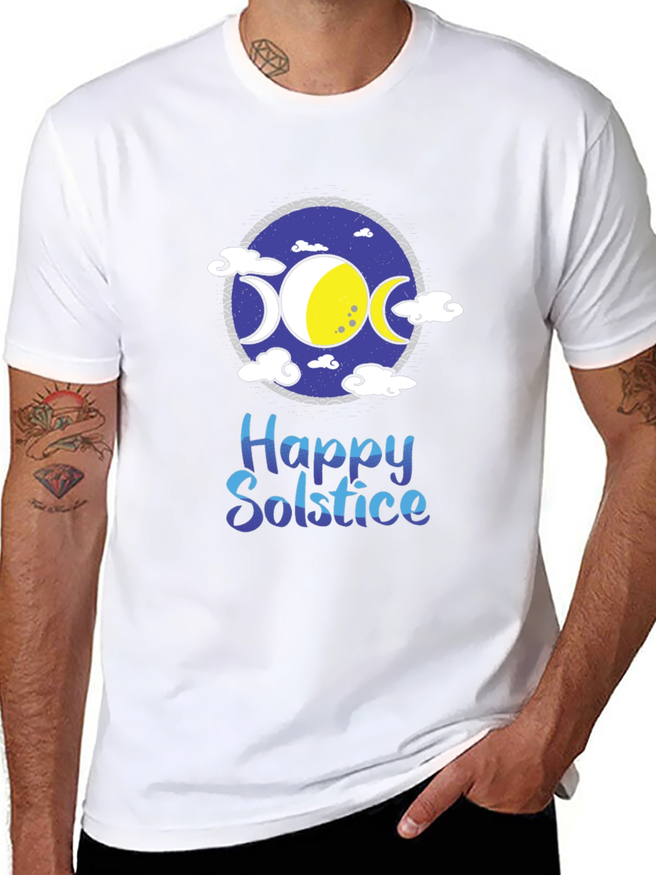 Happy Solstice Graphic T-Shirt - Black