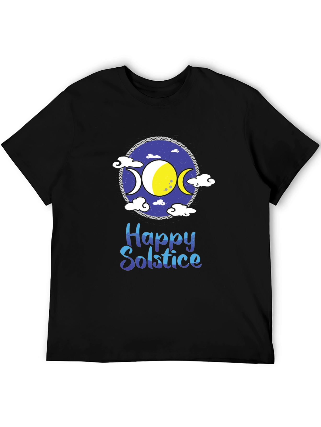 Happy Solstice Graphic T-Shirt - Black