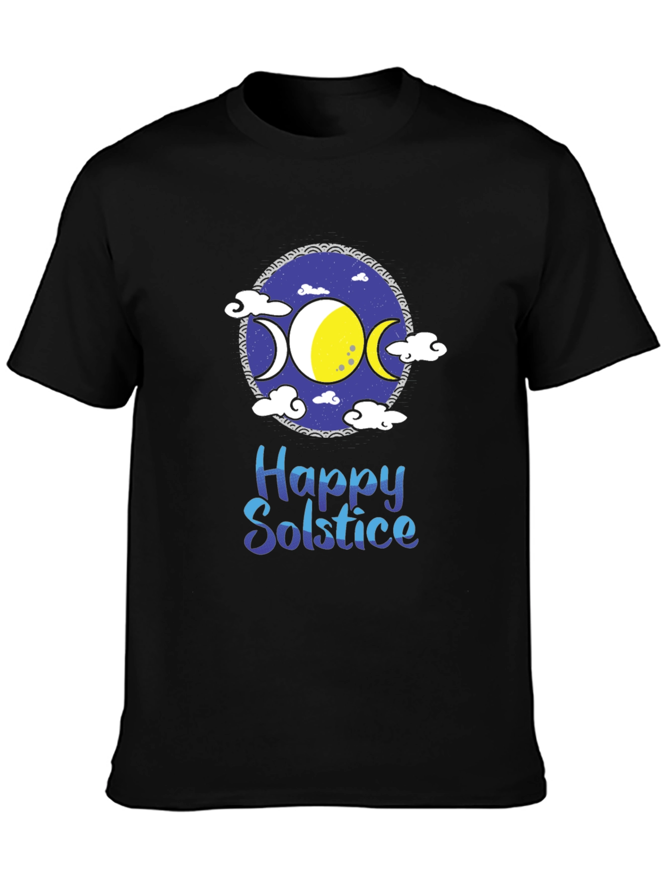 Happy Solstice Graphic T-Shirt - Black