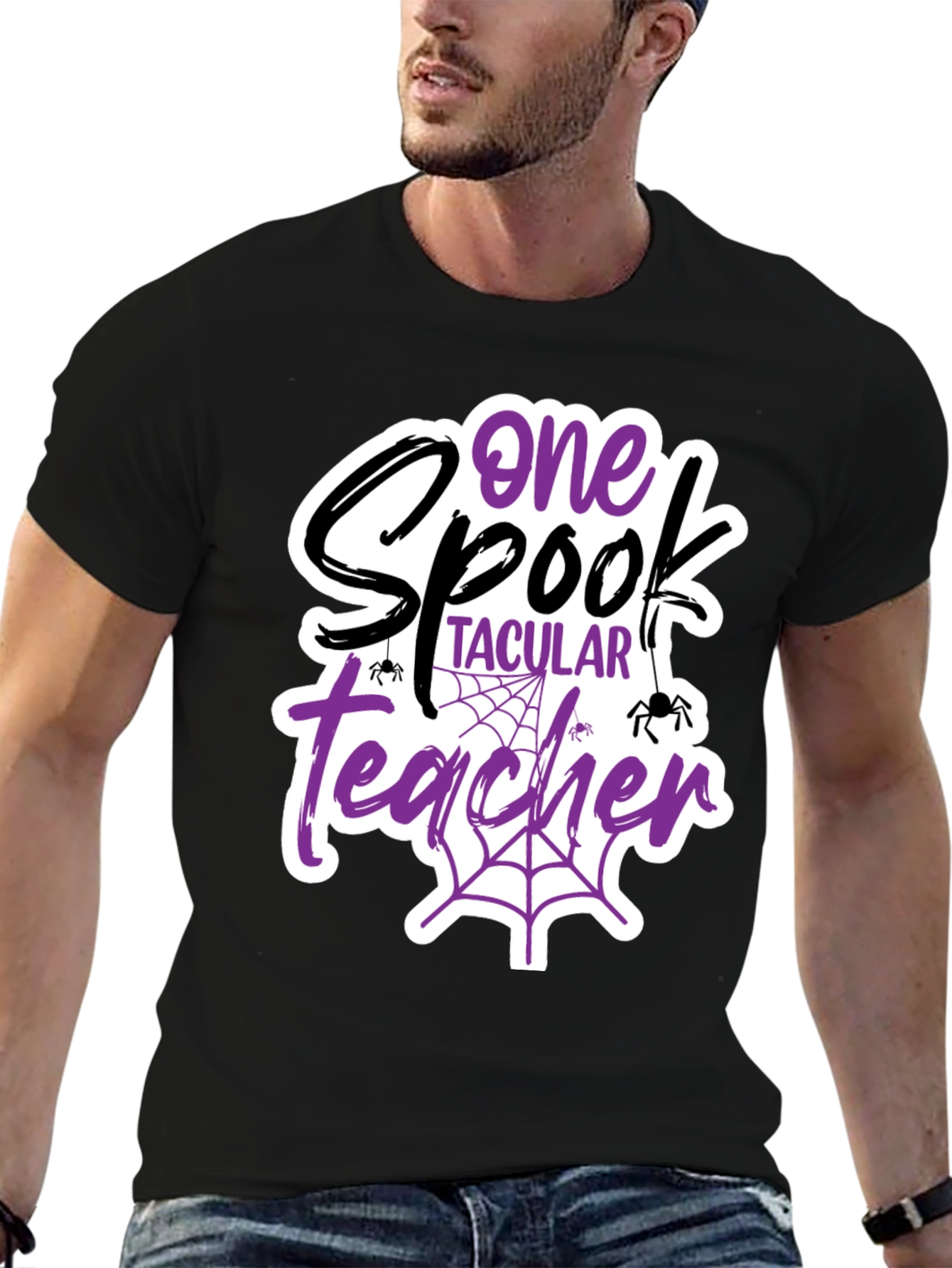 One Spooktacular Teacher Halloween Graphic T-Shirt