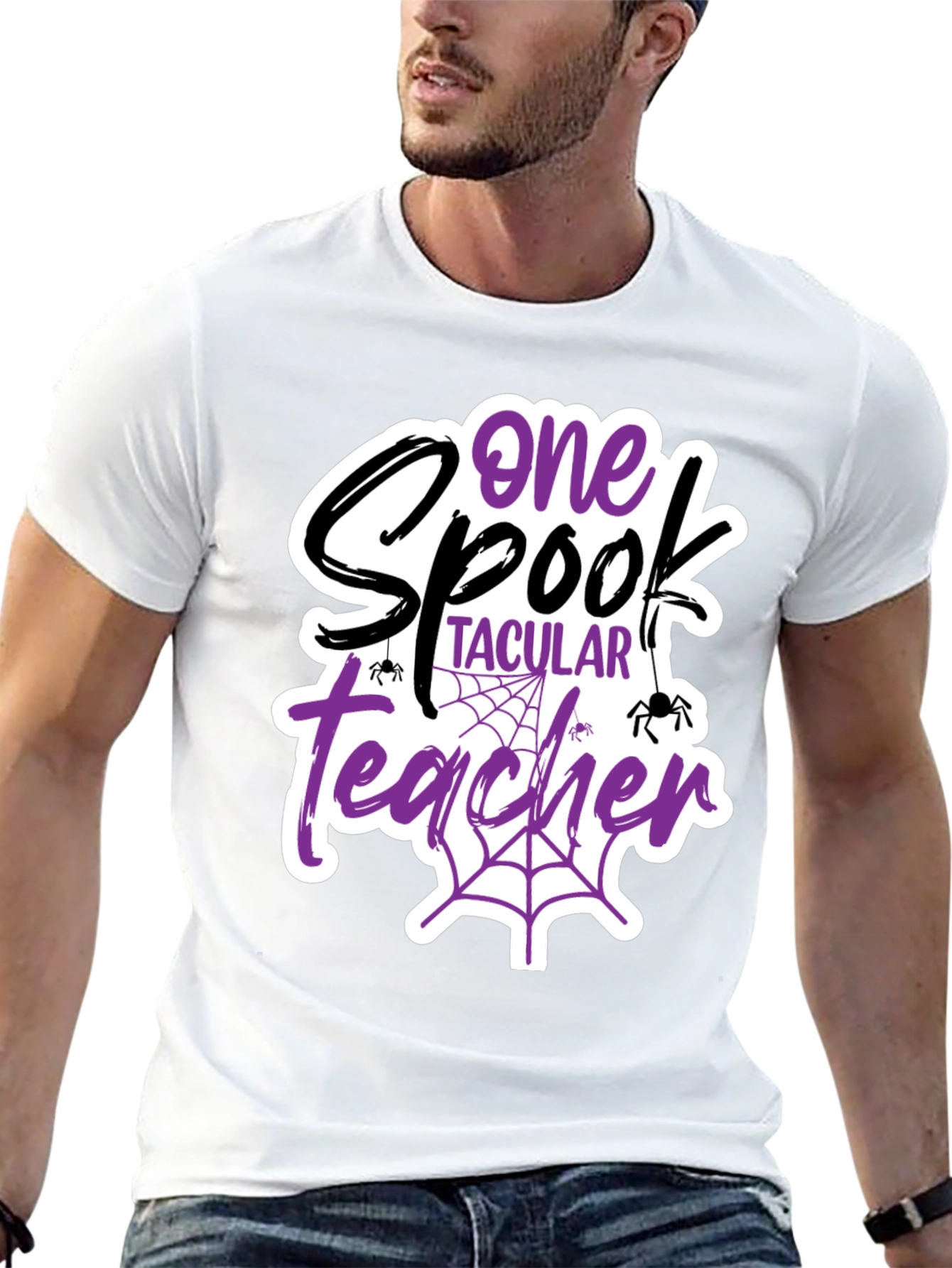 One Spooktacular Teacher Halloween Graphic T-Shirt