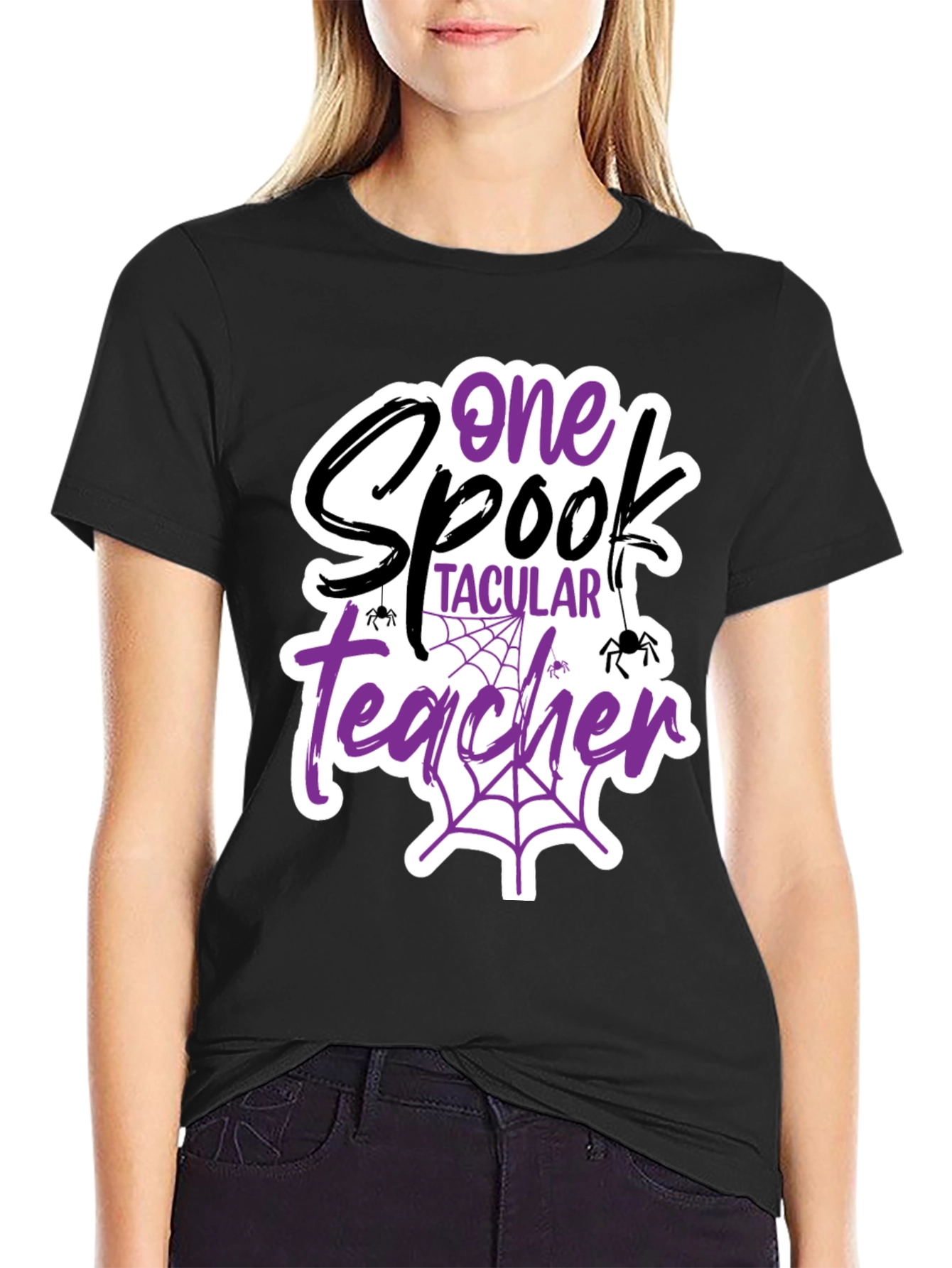 One Spooktacular Teacher Halloween Graphic T-Shirt