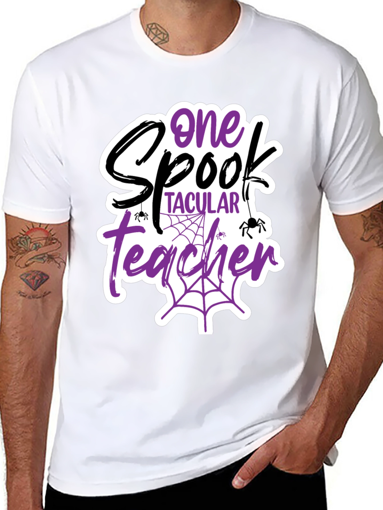 One Spooktacular Teacher Halloween Graphic T-Shirt