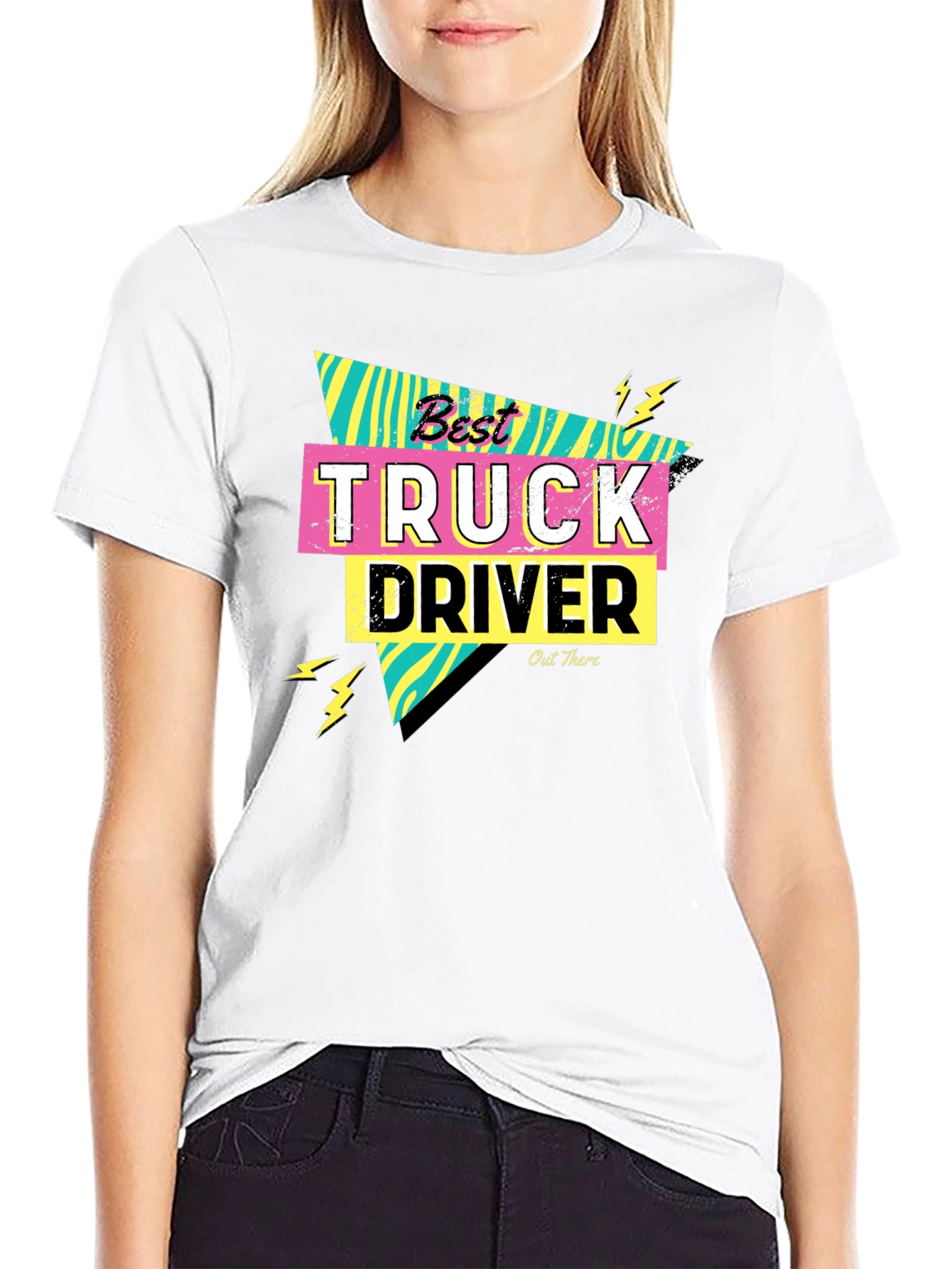Best Truck Driver Graphic Tee - Retro 80s Style