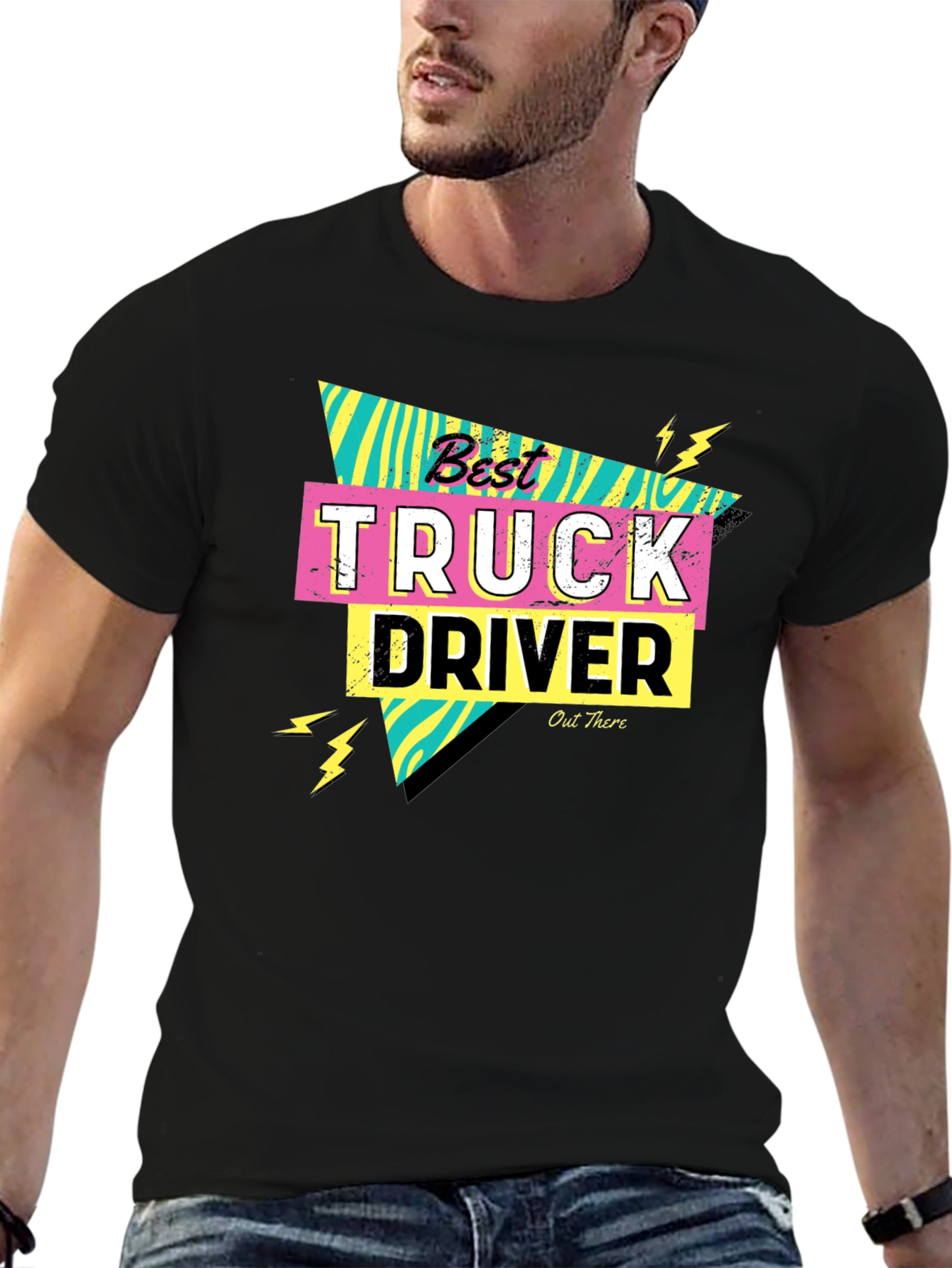 Best Truck Driver Graphic Tee - Retro 80s Style
