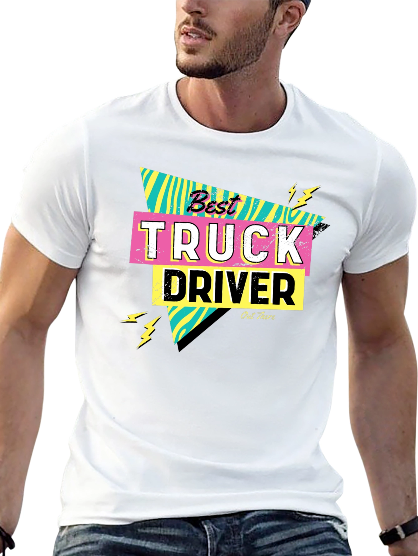 Best Truck Driver Graphic Tee - Retro 80s Style