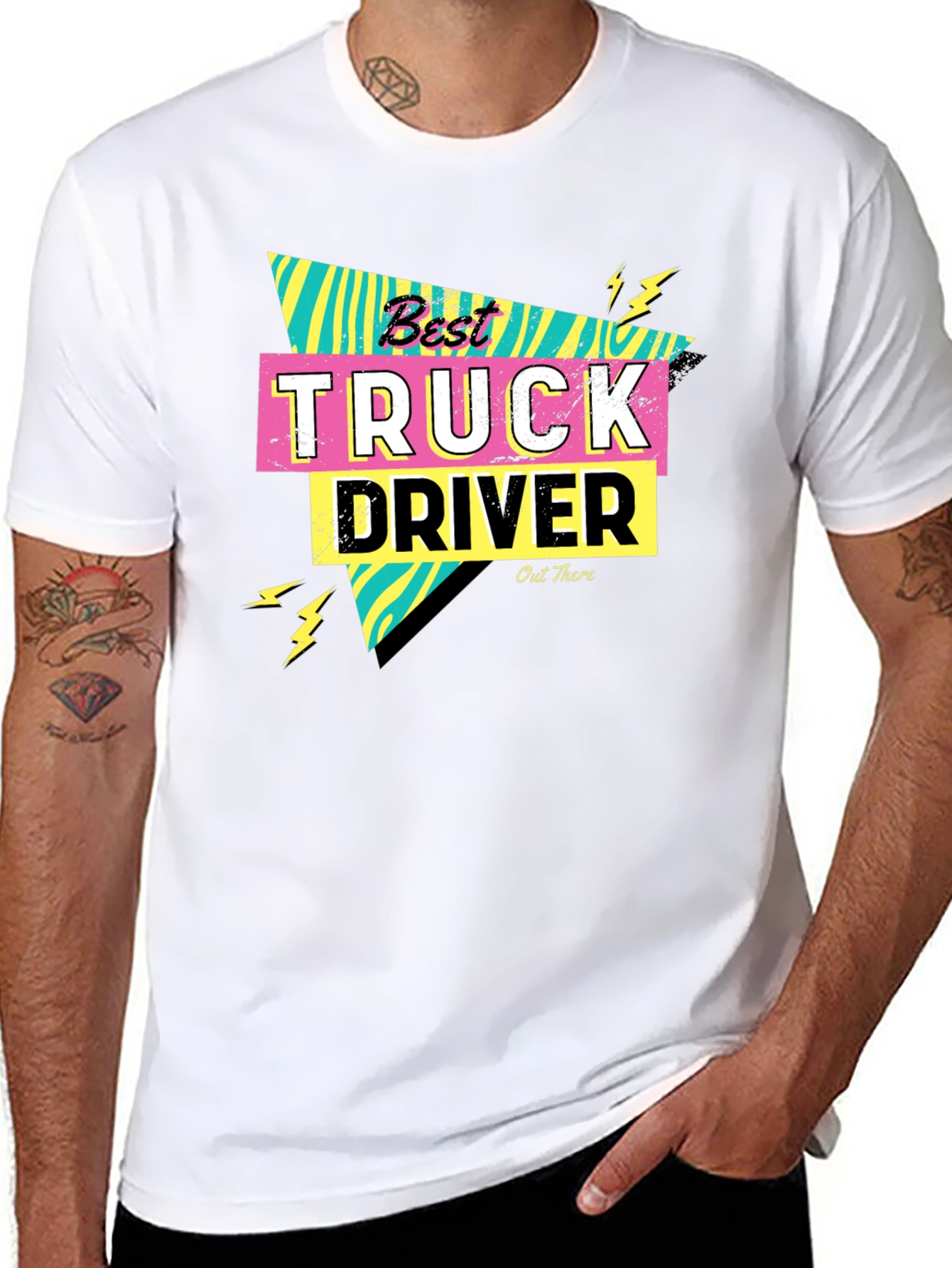 Best Truck Driver Graphic Tee - Retro 80s Style