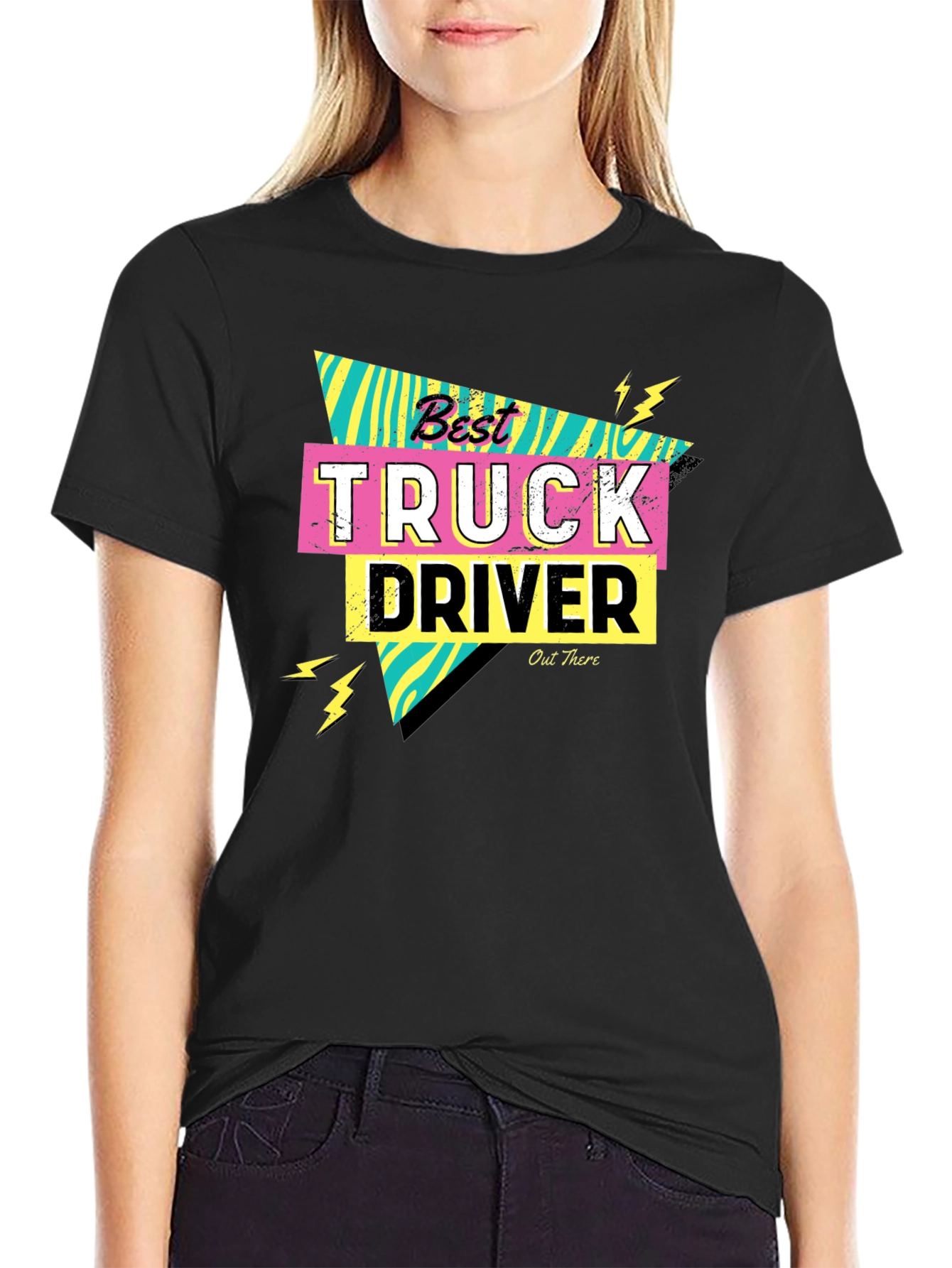 Best Truck Driver Graphic Tee - Retro 80s Style