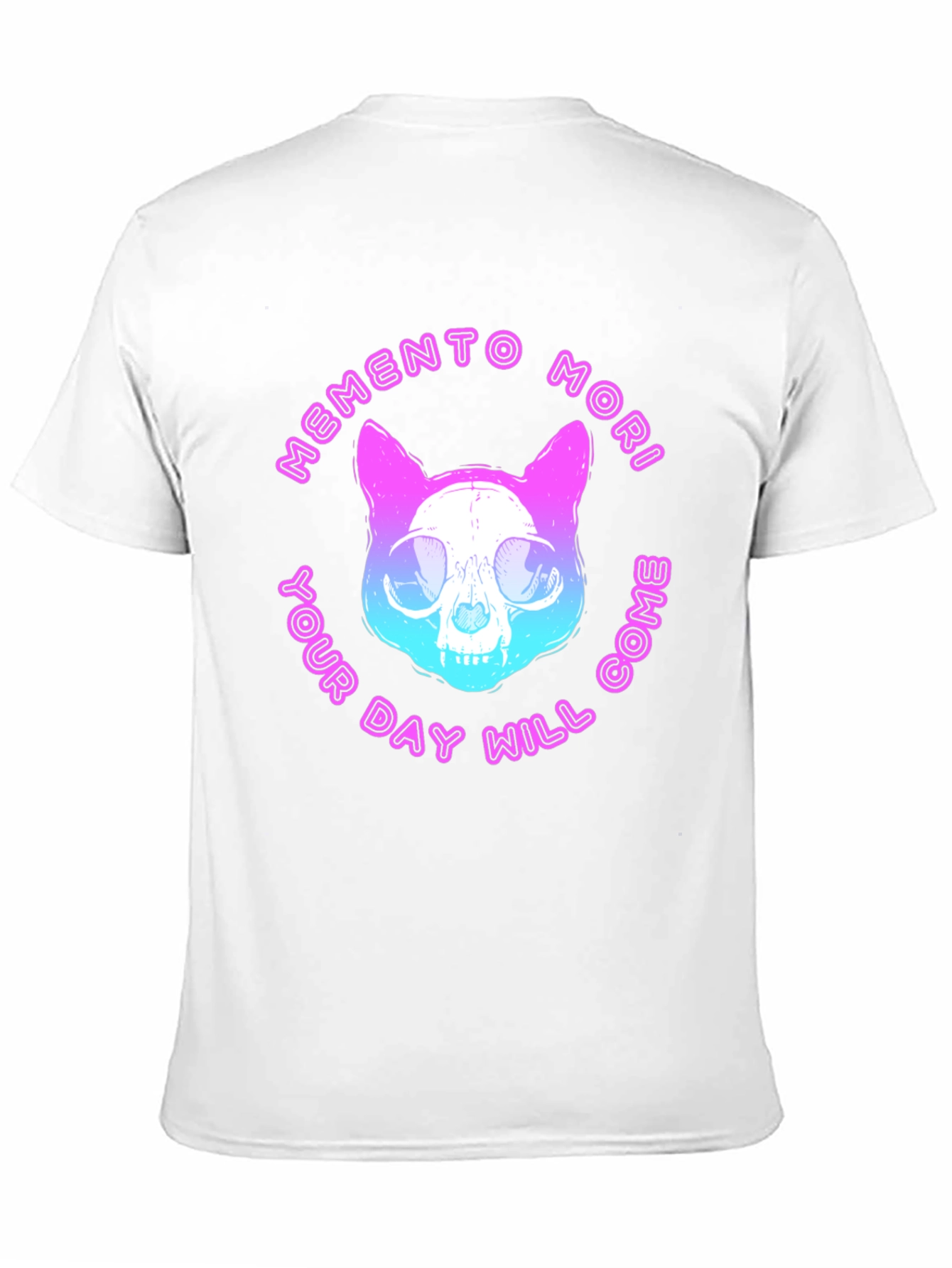 Memento Mori Cat Skull Graphic T-Shirt