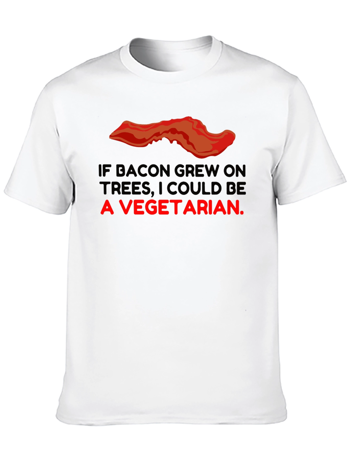 Bacon Trees Vegetarian Graphic T-Shirt