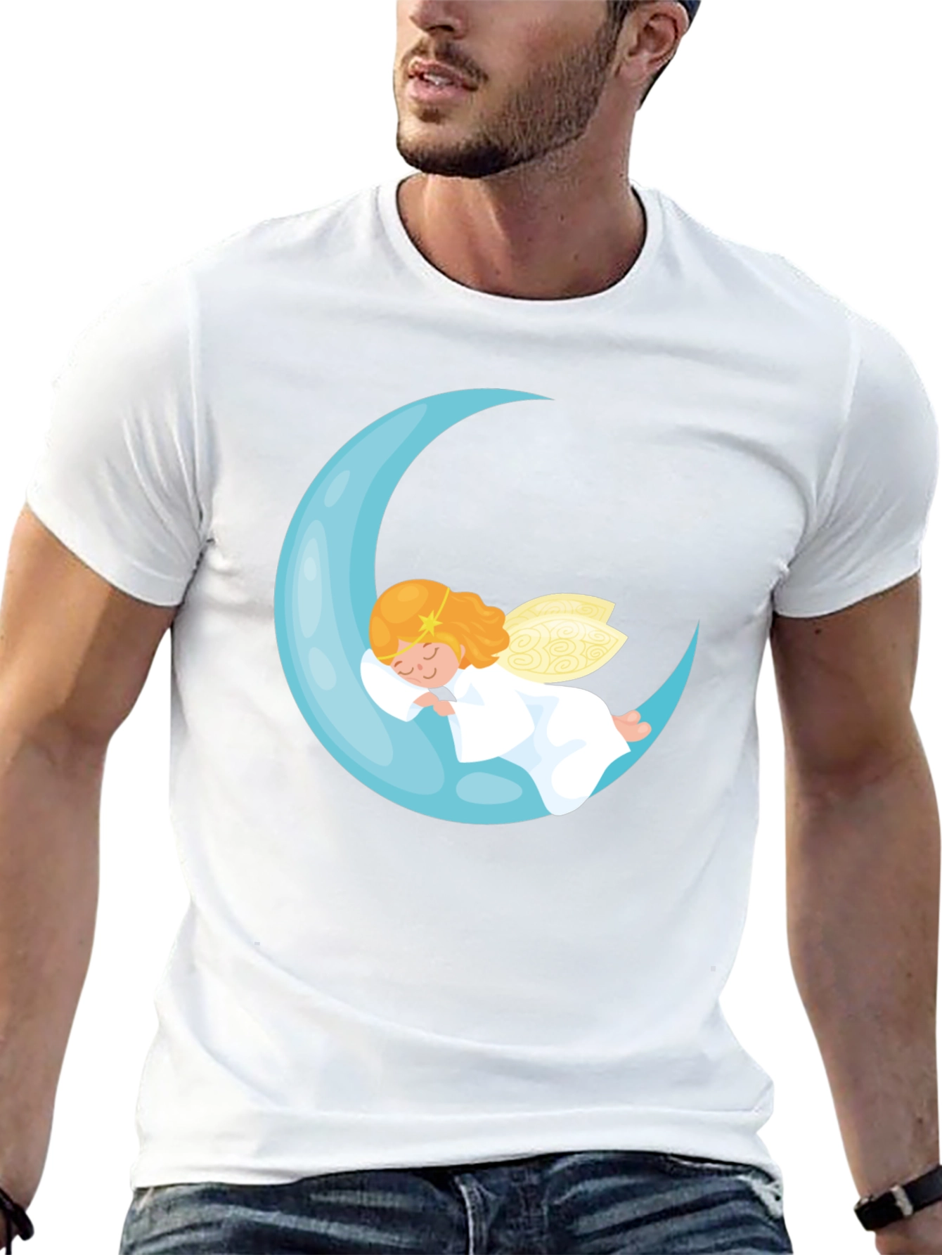 Angel Moon Graphic Tee - Dreamy Comfort