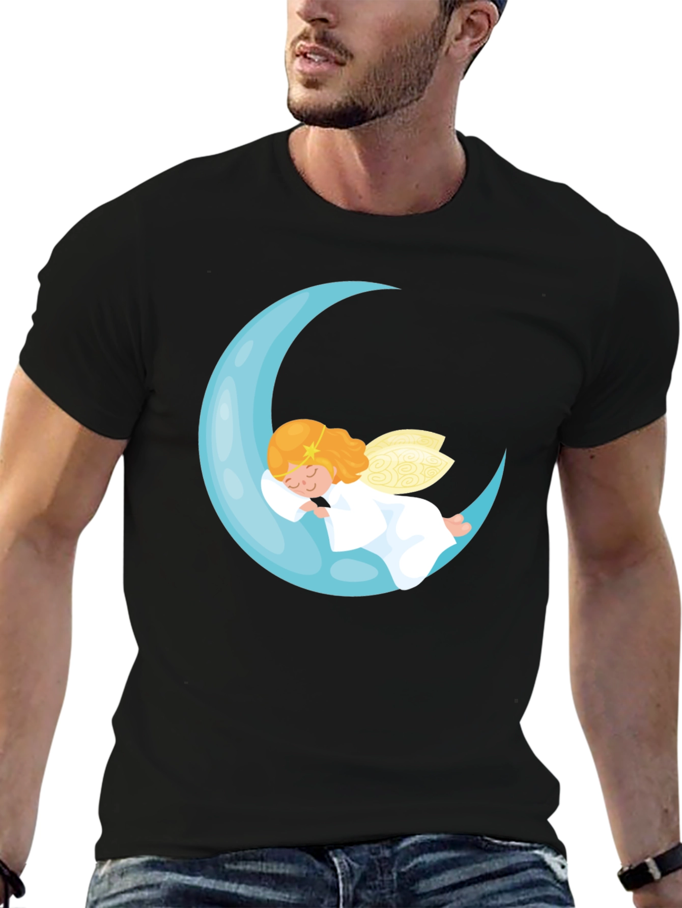 Angel Moon Graphic Tee - Dreamy Comfort
