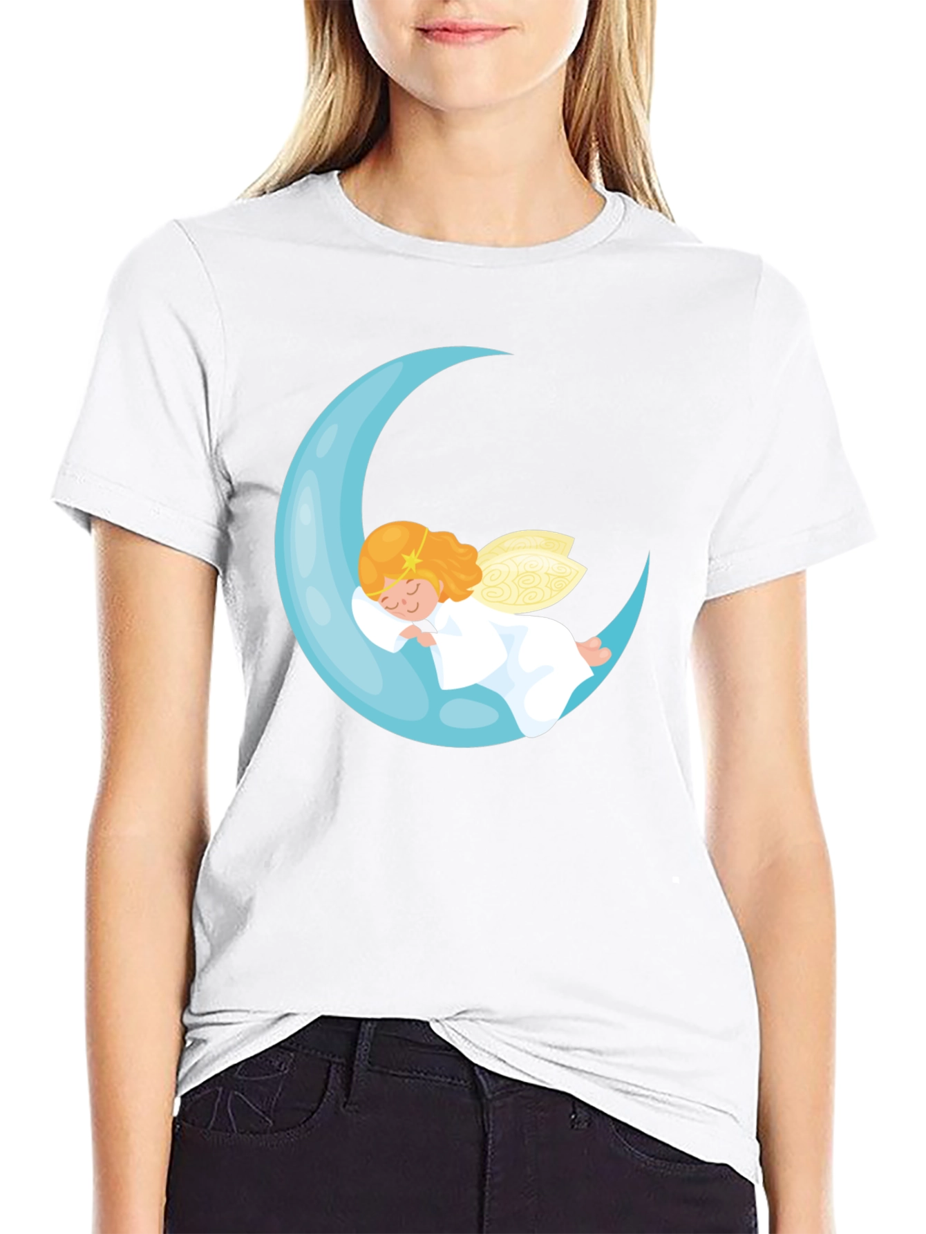 Angel Moon Graphic Tee - Dreamy Comfort