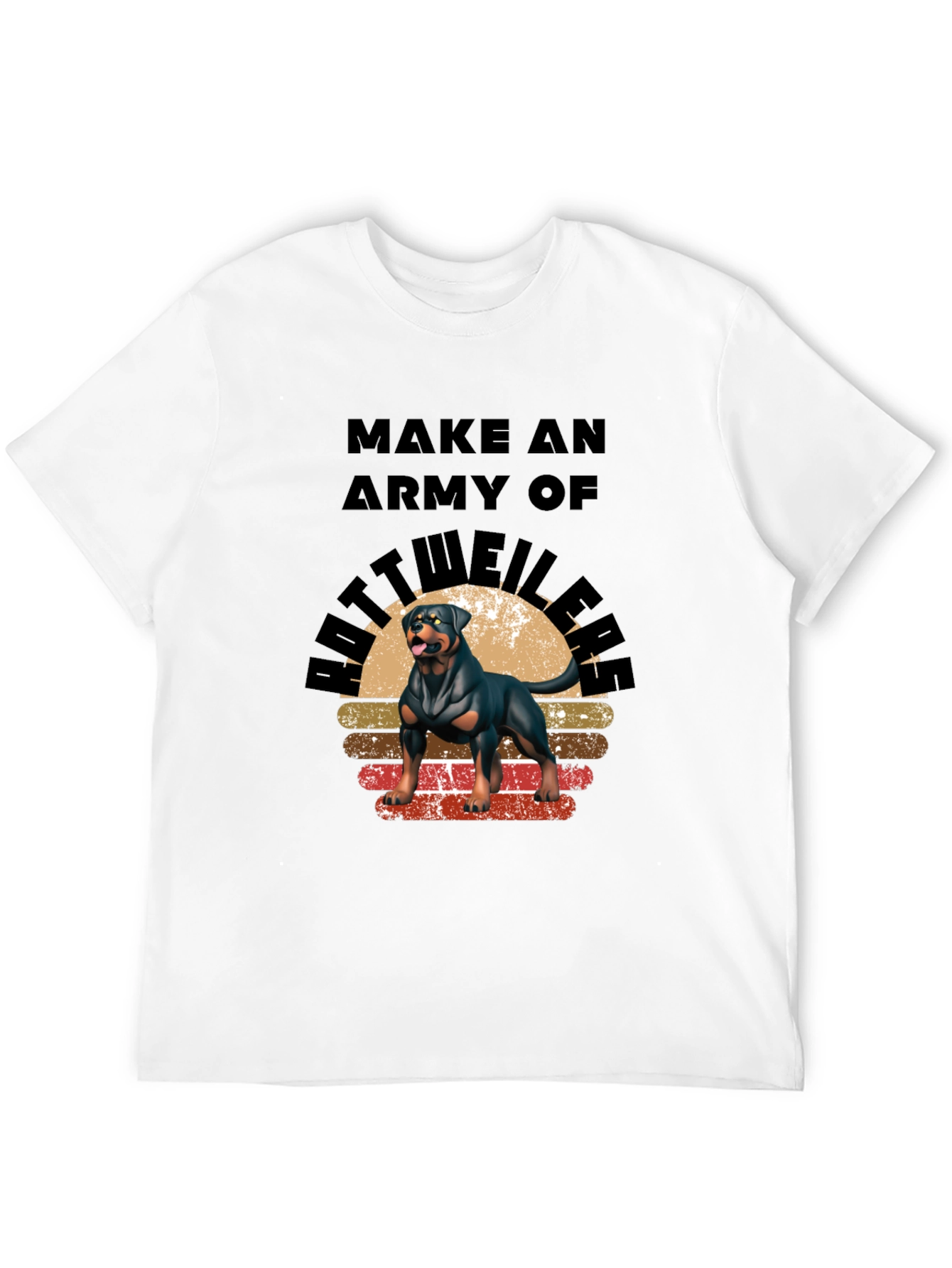 Rottweiler Army Graphic T-Shirt