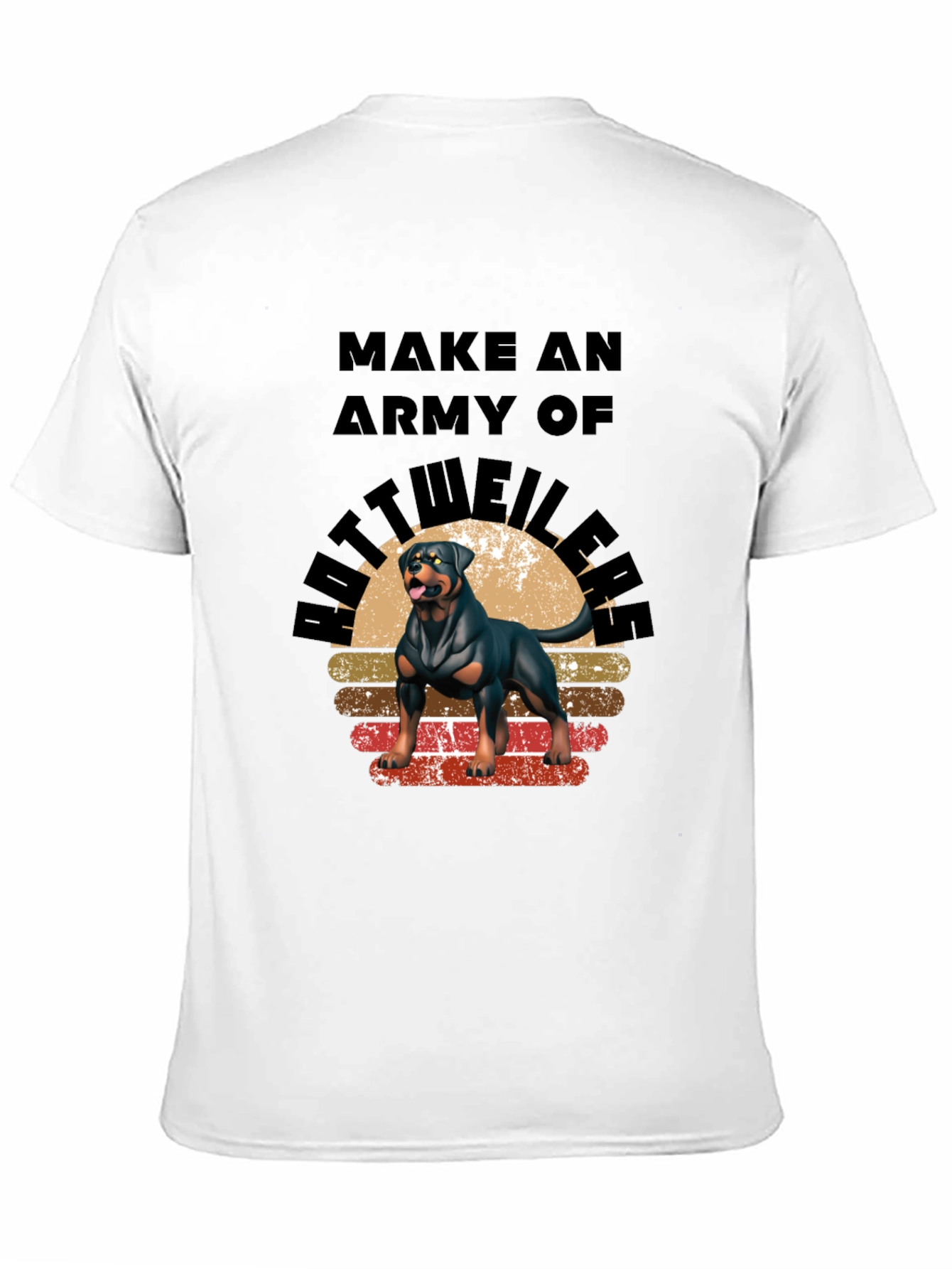 Rottweiler Army Graphic T-Shirt