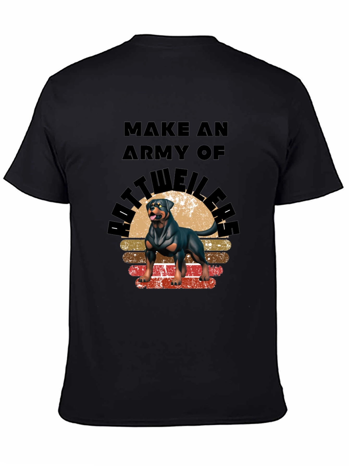 Rottweiler Army Graphic T-Shirt
