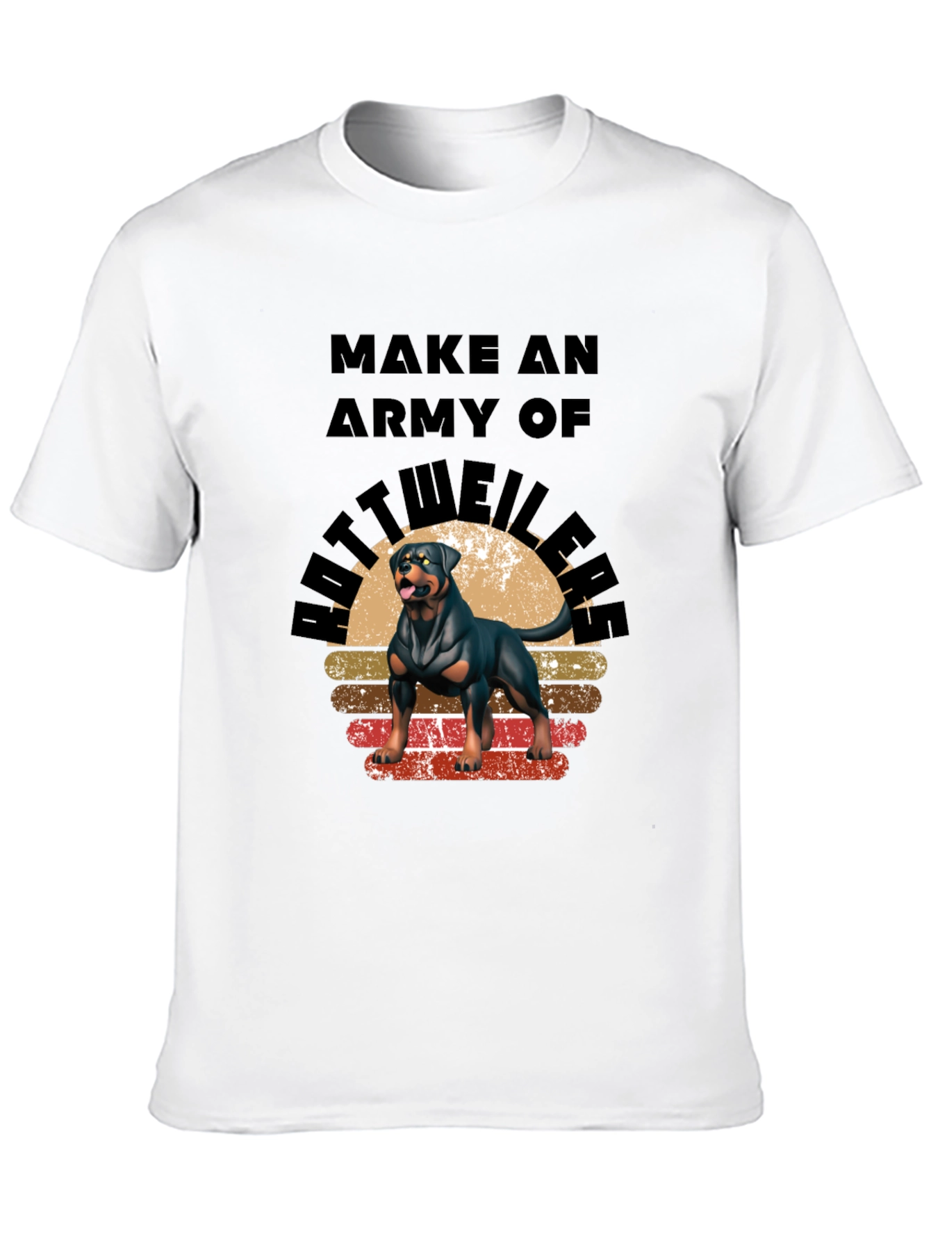 Rottweiler Army Graphic T-Shirt