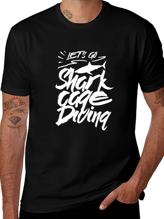 Shark Cage Diving Black T-Shirt