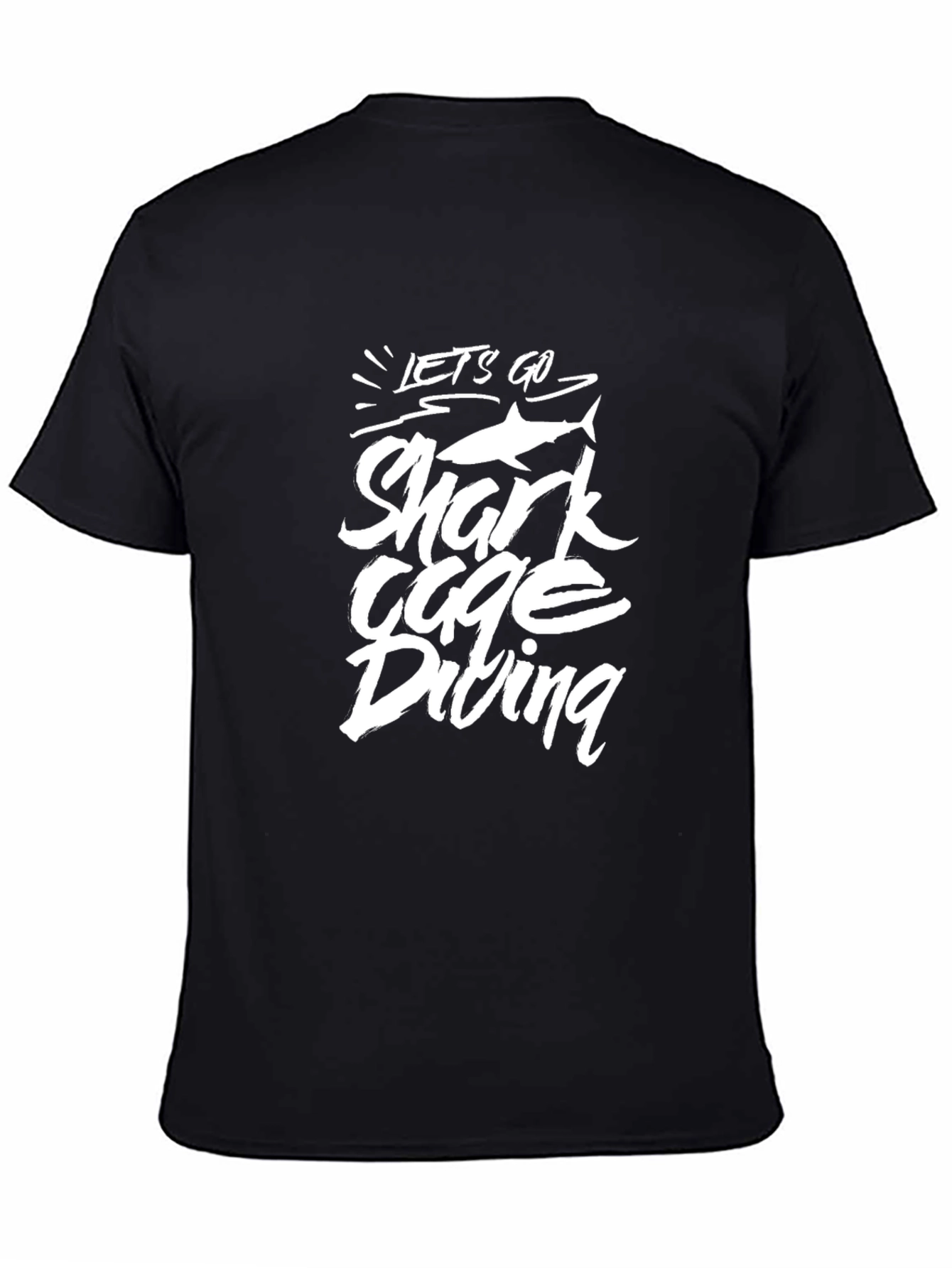 Shark Cage Diving Black T-Shirt