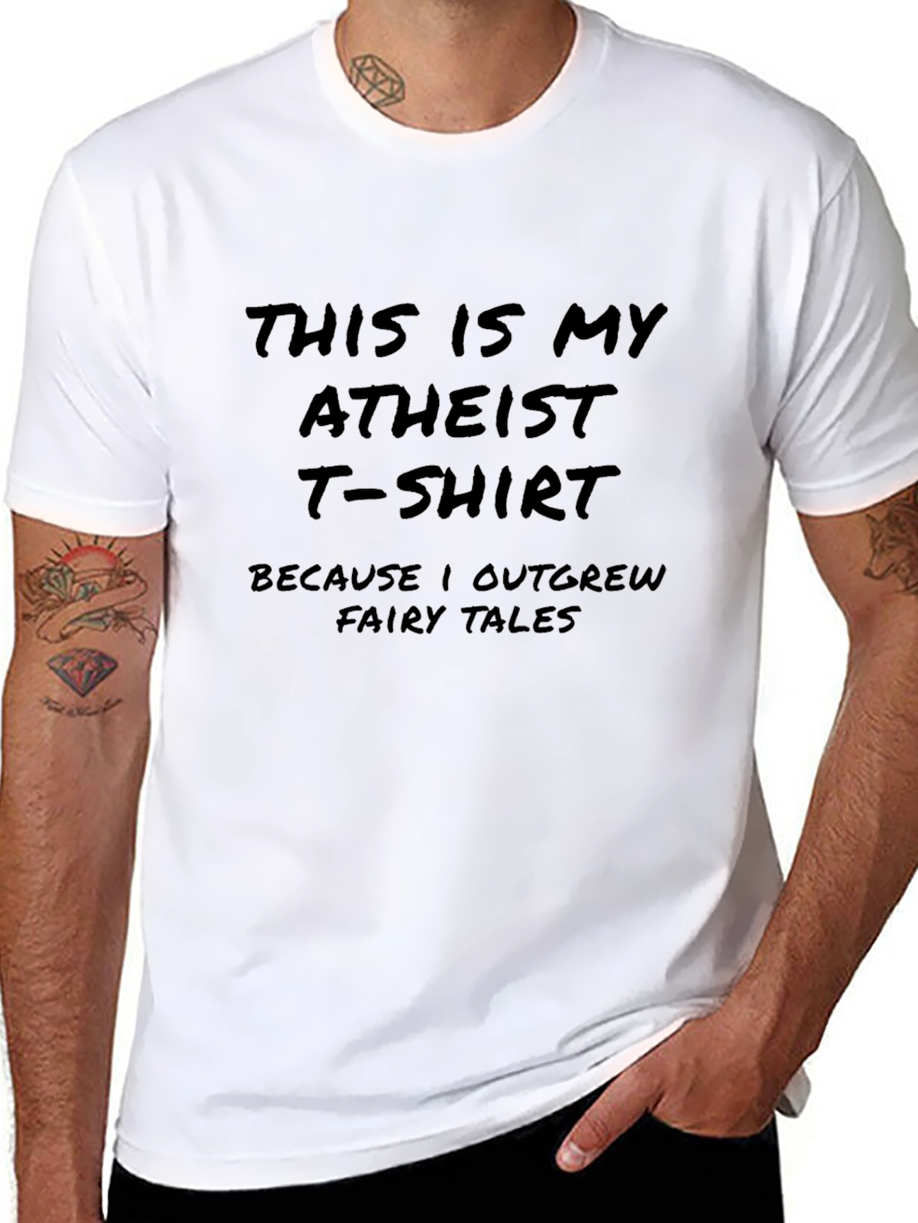 Atheist Statement T-Shirt - Grown Out of Fairy Tales
