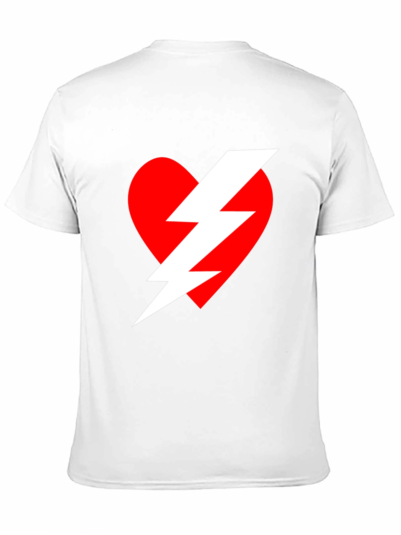 Heart Lightning Bolt Graphic Tee - Black