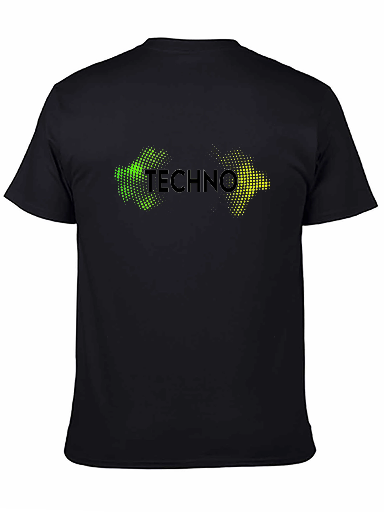 Techno Music Graphic Black T-Shirt