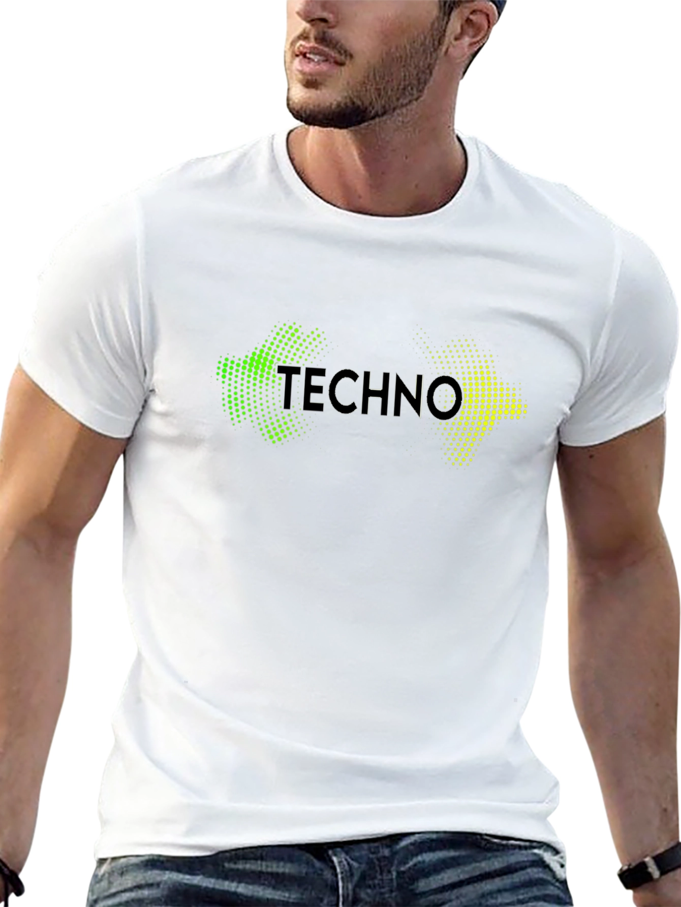 Techno Music Graphic Black T-Shirt