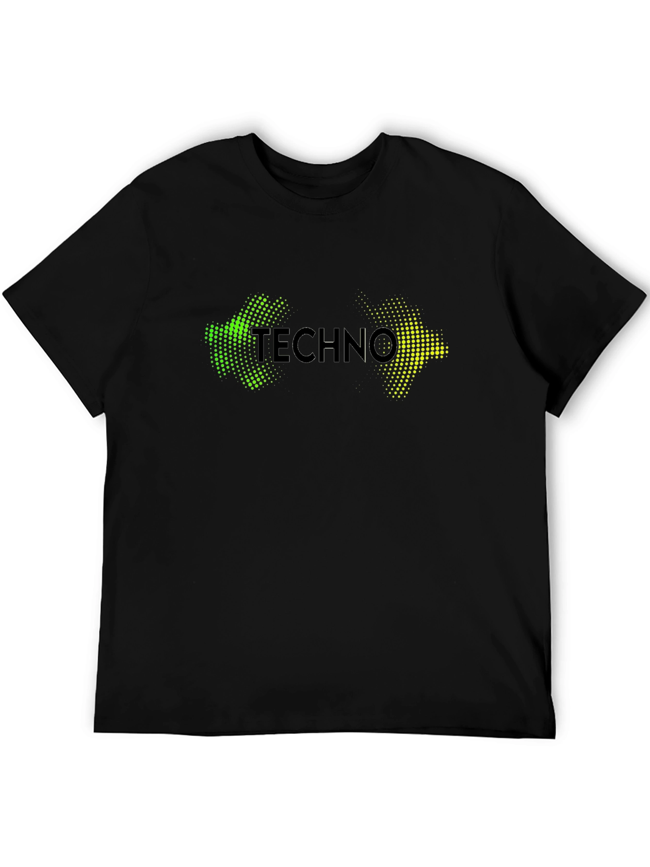 Techno Music Graphic Black T-Shirt