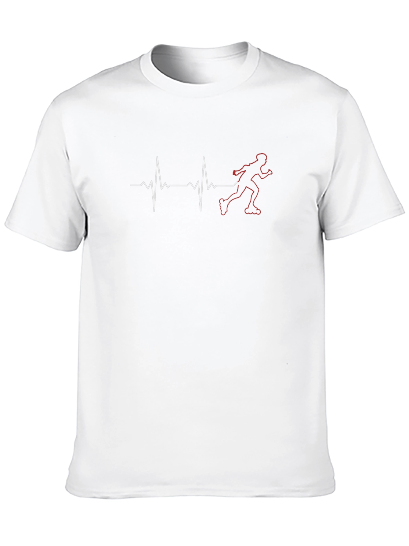 Heartbeat Roller Skating Graphic Tee - Black