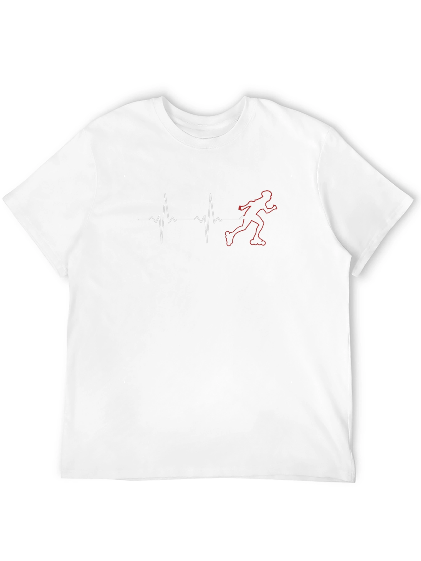 Heartbeat Roller Skating Graphic Tee - Black