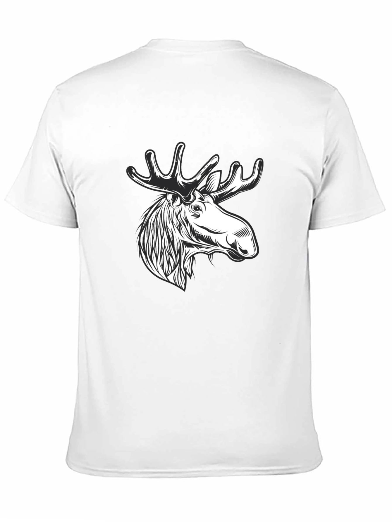 Moose Graphic Tee - Mens Black Cotton T-Shirt